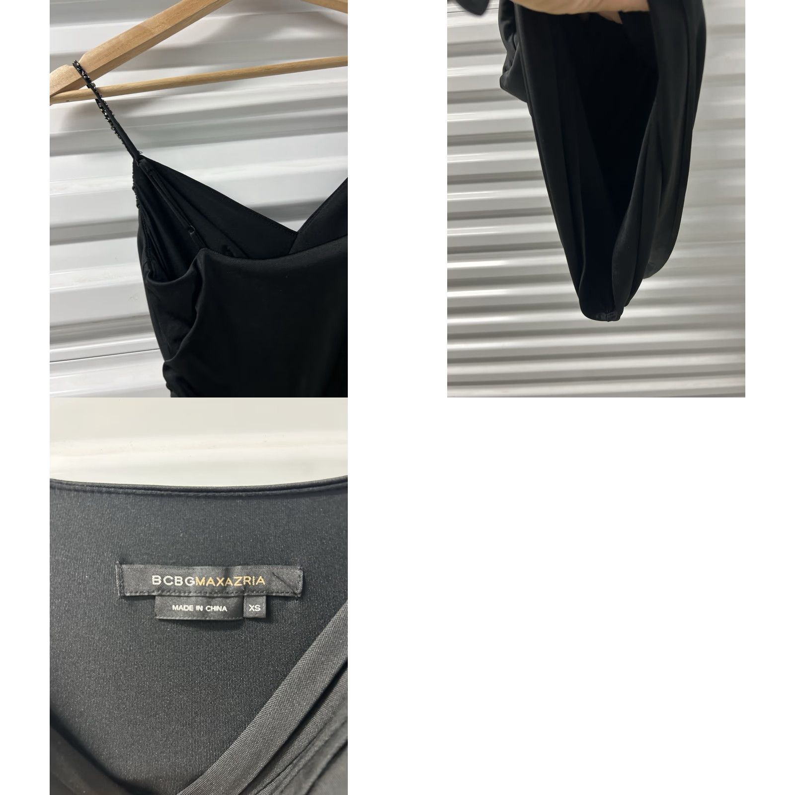 Bcbgmaxazria BCBGMAXAZRIA Dress Women’s Chiffon Midi Spaghetti Strap Sleeveless Empire Waist Black XS Size XS / US 0-2 / IT 36-38 - 8 Thumbnail