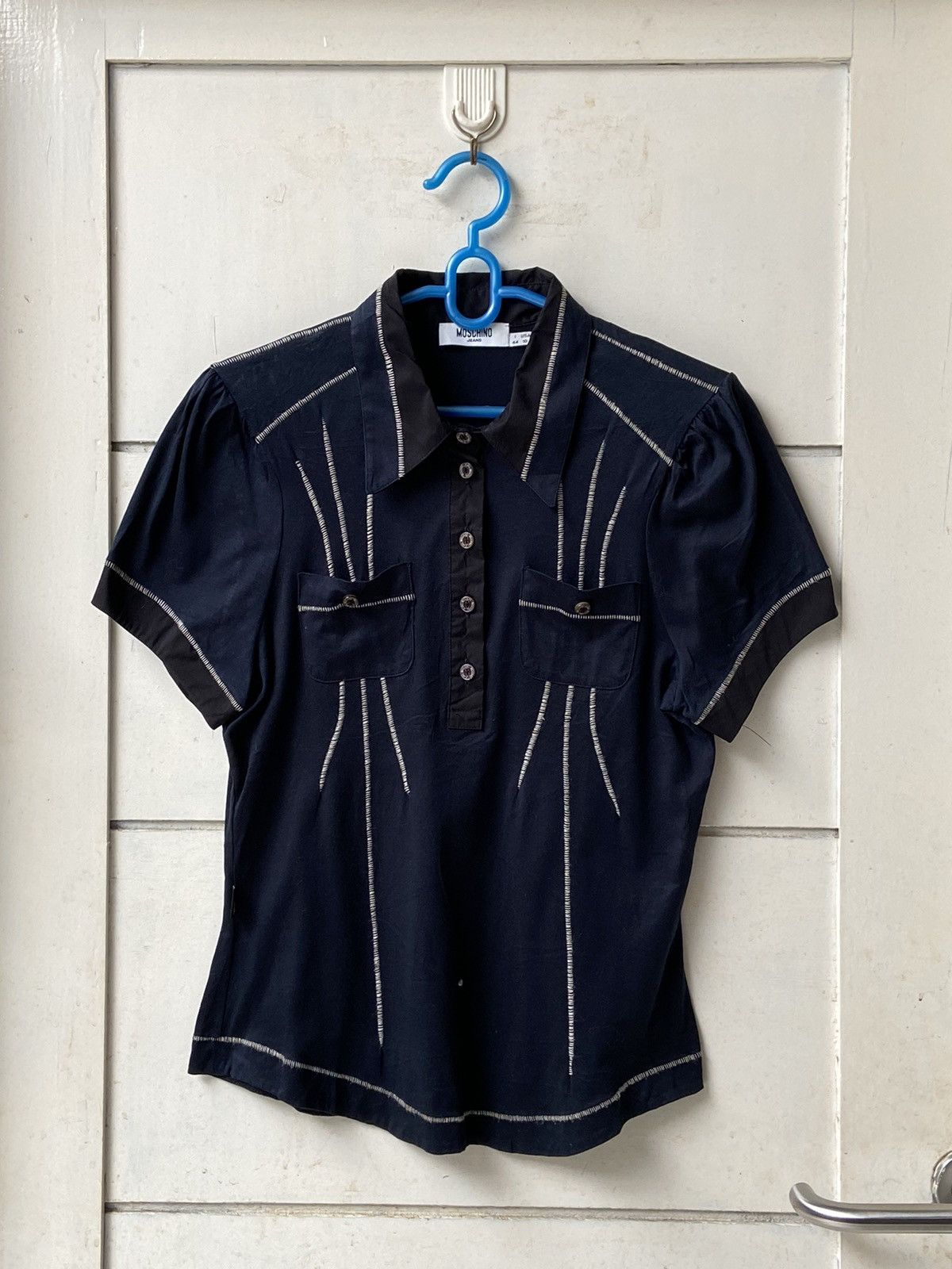 image of Moschino Jeans Shirt in Navy, Men's (Size Small)