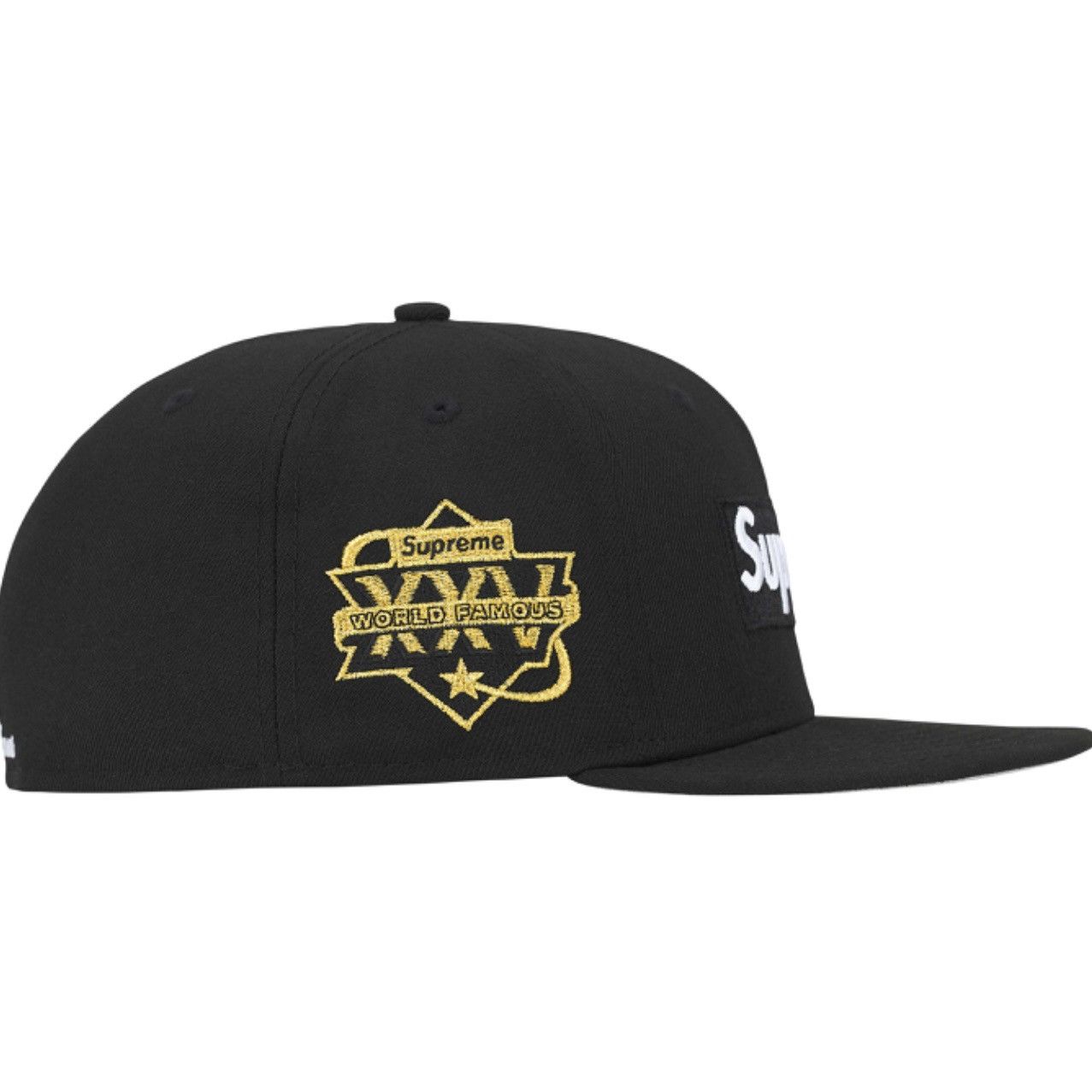 New Era × Supreme Supreme Championship Box Logo Fitted Hat Black Deadstock Size ONE SIZE - 3 Thumbnail