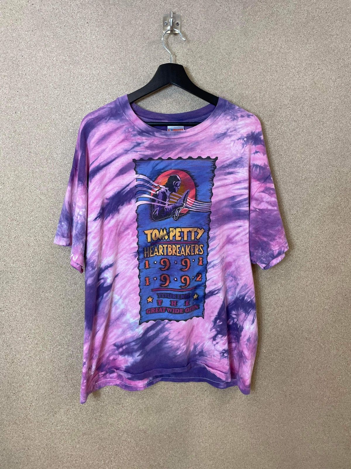 image of Band Tees x Vintage Tom Petty And The Heartbreakers 1991 Tour Tee - XL in Purple, Men's