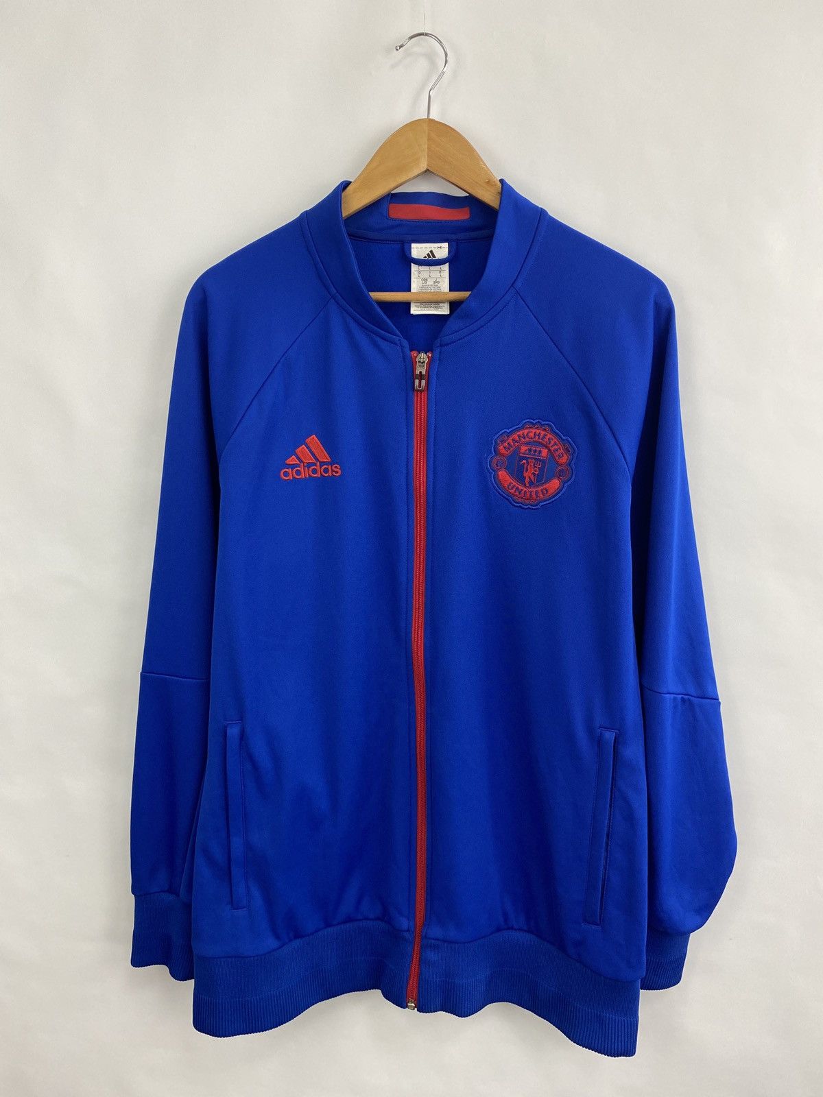 Adidas 🏴󠁧󠁢󠁥󠁮󠁧󠁿 Y2K Adidas Manchester United Zip Hoodie Soccer Blokecore Size US L / EU 52-54 / 3 - 3 Thumbnail