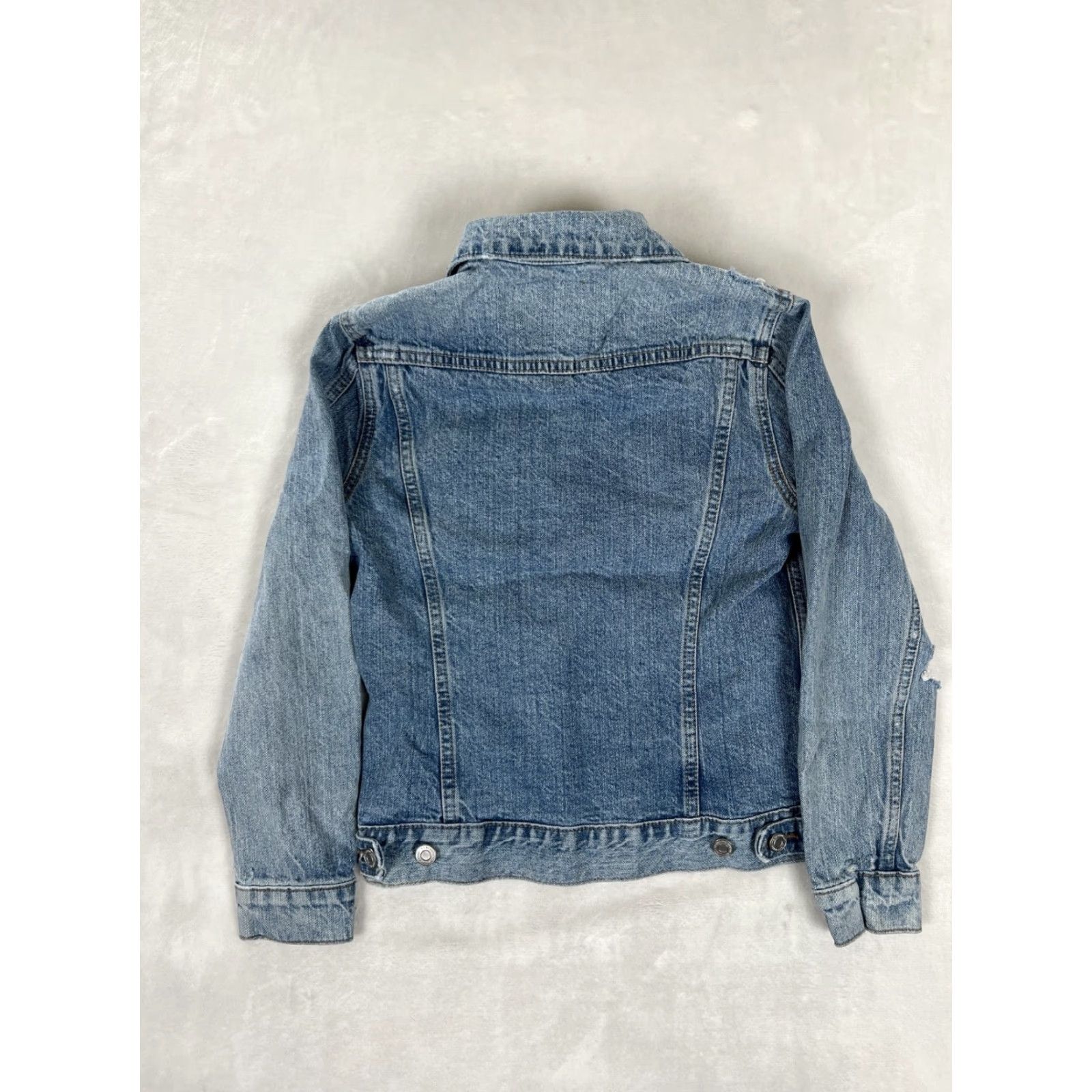 Lucky Brand Lucky Brand Tomboy Trucker Denim Jacket Women's XS Distressed 90s Classic Size XS / US 0-2 / IT 36-38 - 7 Thumbnail