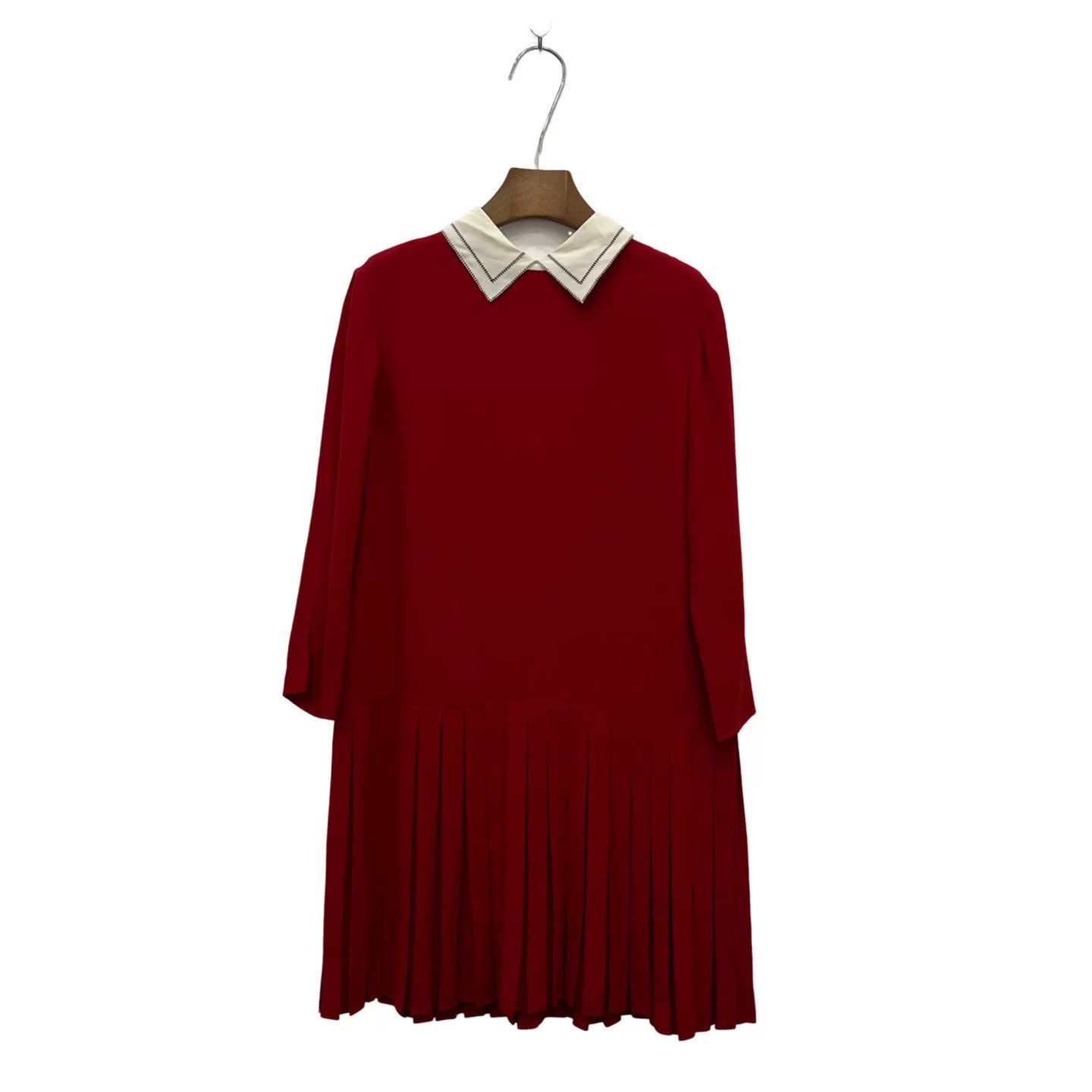 Dior Dior Red Peter Pan Collar Dress Size S / US 4 / IT 40 - 1 Thumbnail