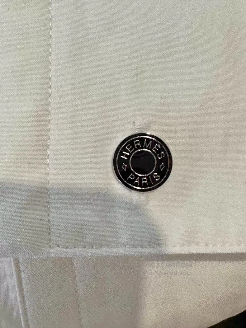 Hermes Hermes Solid Color Single Breasted Long Sleeve Shirt, Whit Size US XS / EU 42 / 0 - 5 Thumbnail
