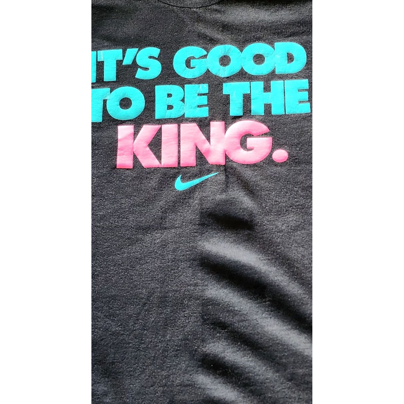 Nike VINTAGE Nike Lebron James Tee Large South Beach Miami Heat King James NBA Shirt Mens L Black Size US L / EU 52-54 / 3 - 2 Thumbnail