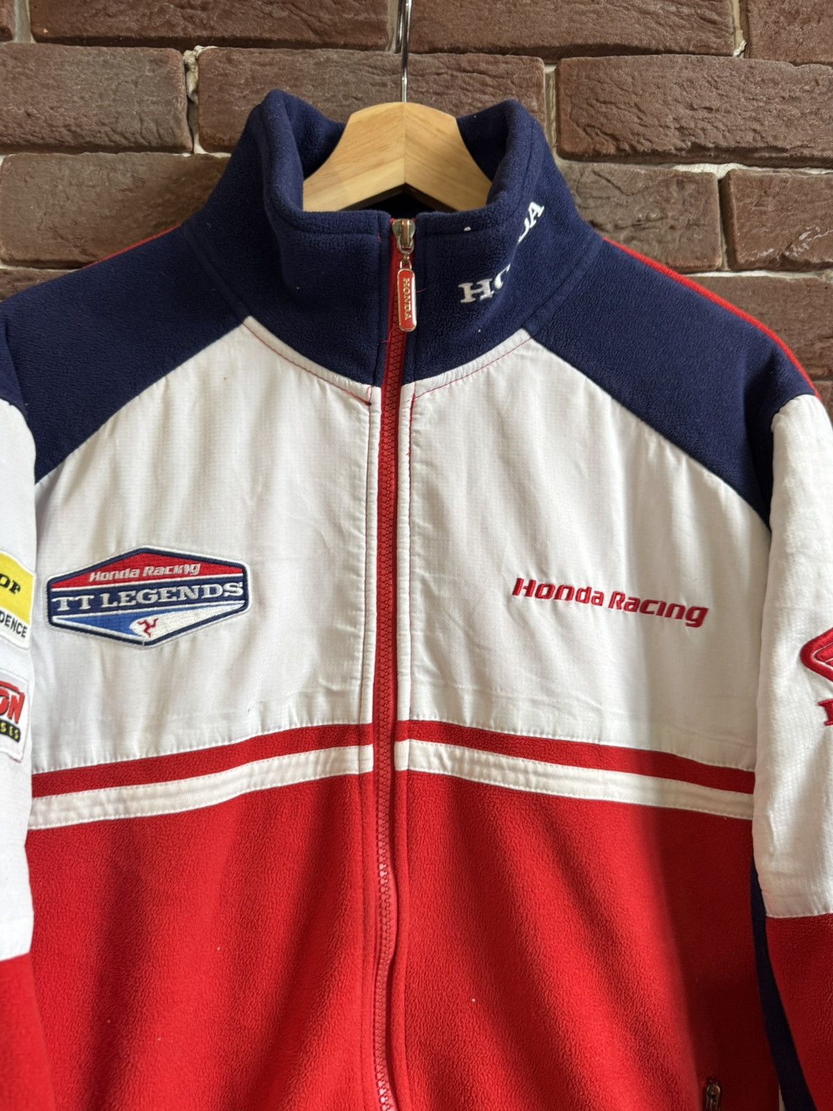 Honda Vintage Y2k Racing Red Fleece Honda Streetwear Rare M Drip Size US M / EU 48-50 / 2 - 4 Thumbnail