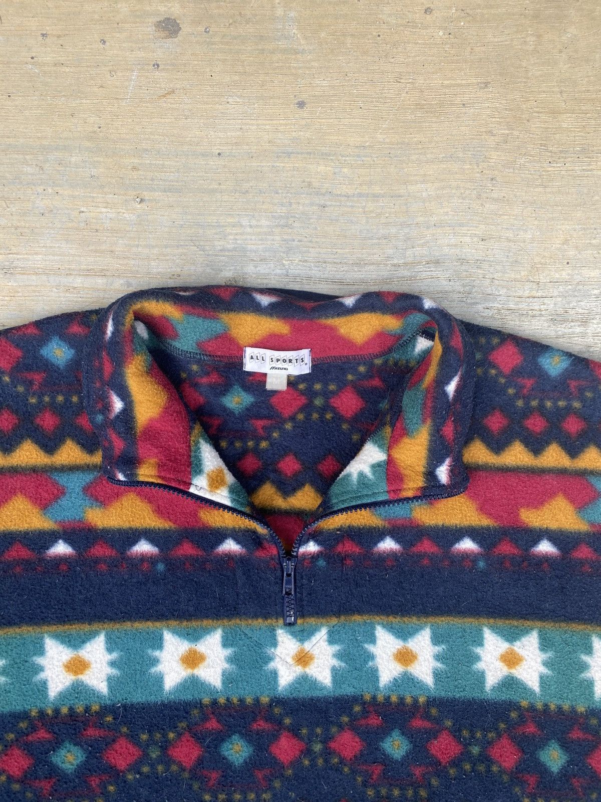 Mizuno Vintage Mizuno pullover half zipper printed fleece Size US L / EU 52-54 / 3 - 3 Thumbnail