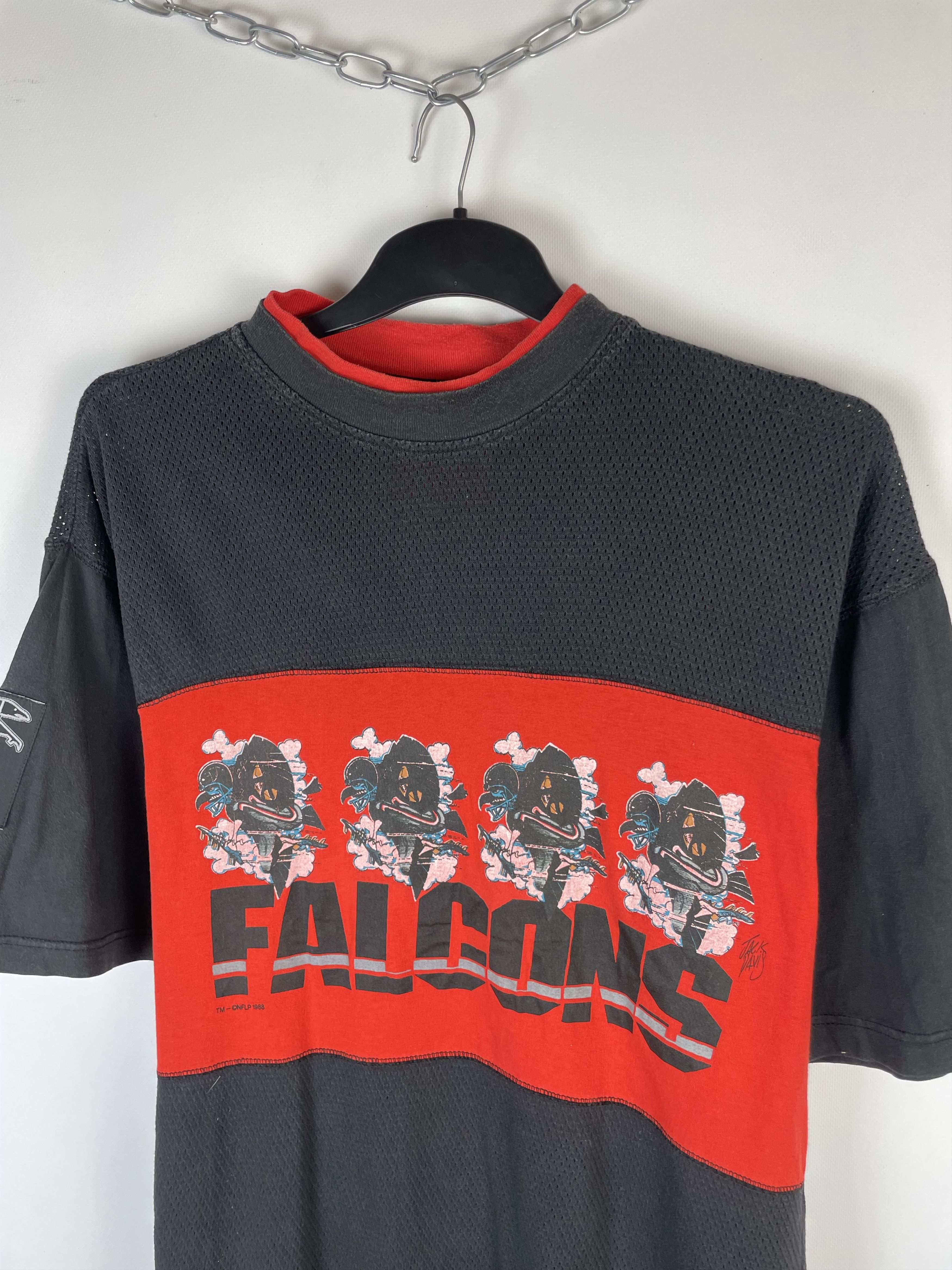 NFL 1988 Jack Davis Atlanta Falcons Nutmeg Tee Size US L / EU 52-54 / 3 - 3 Thumbnail