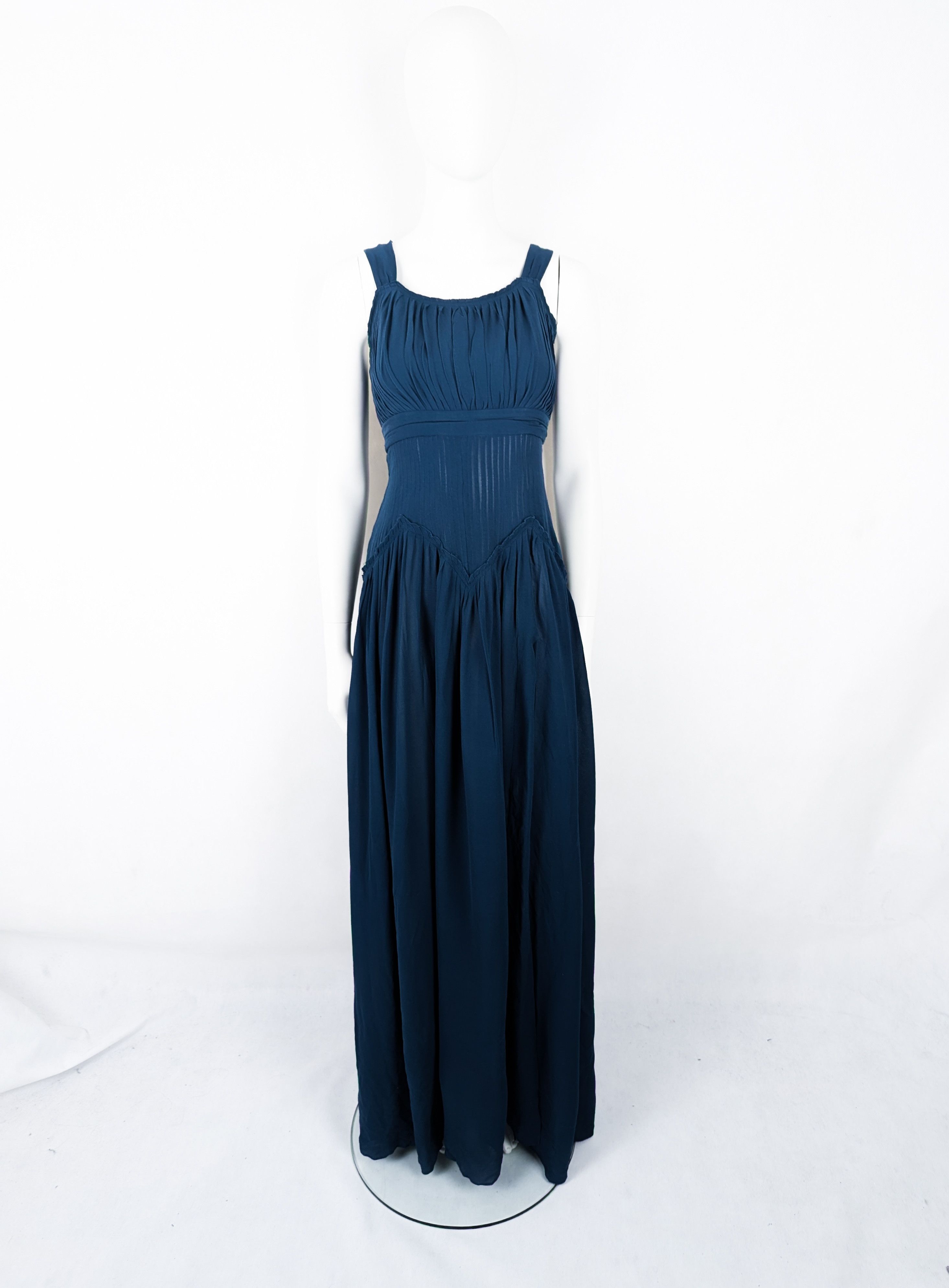 Burberry Burberry black label silk sea blue dress Size S / US 4 / IT 40 - 2 Thumbnail