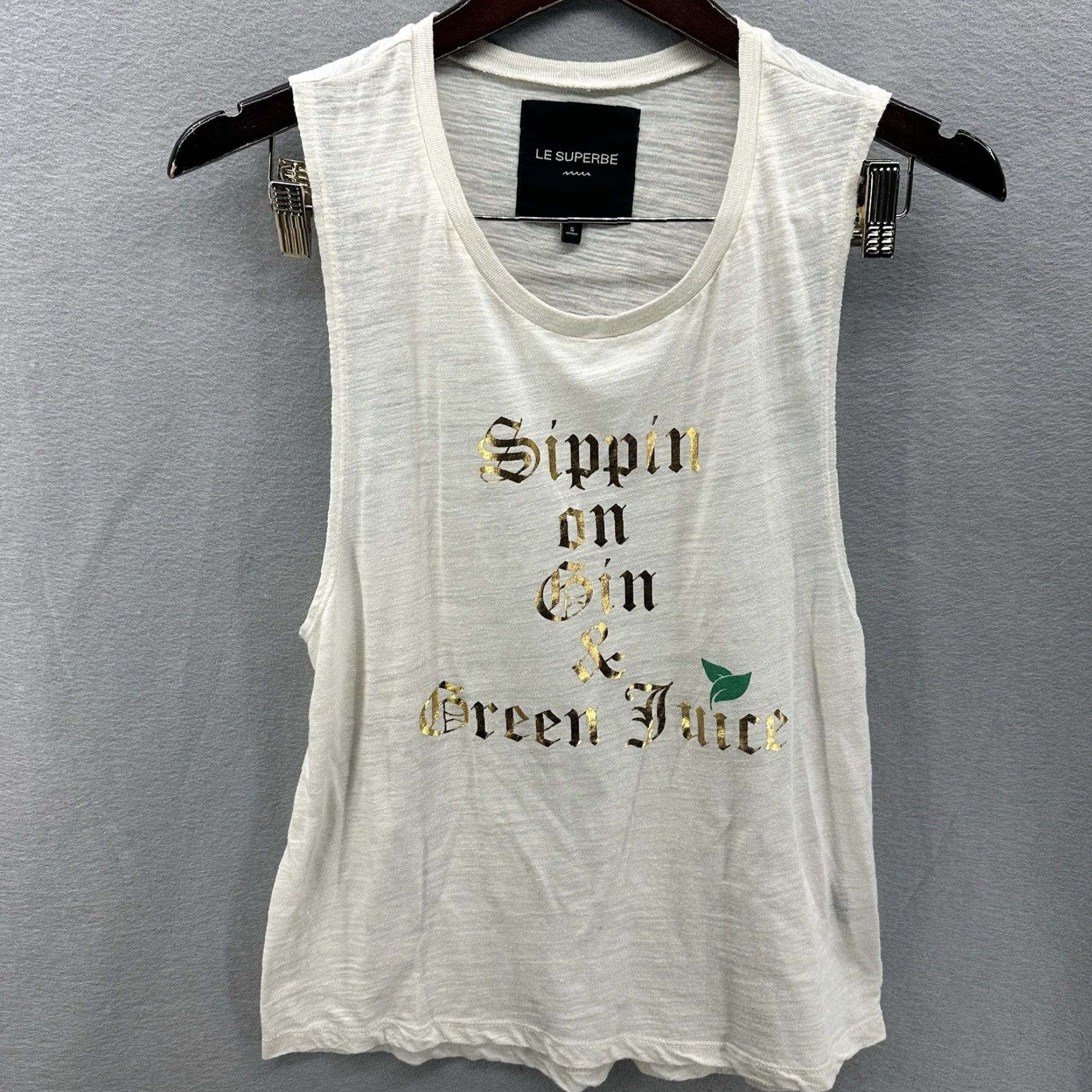 Le Superbe Le Superbe Tank Top Womens M Ivory Snoop Hip Hop Classic Tank Top for Women XS- XL Size M / US 6-8 / IT 42-44 - 4 Thumbnail