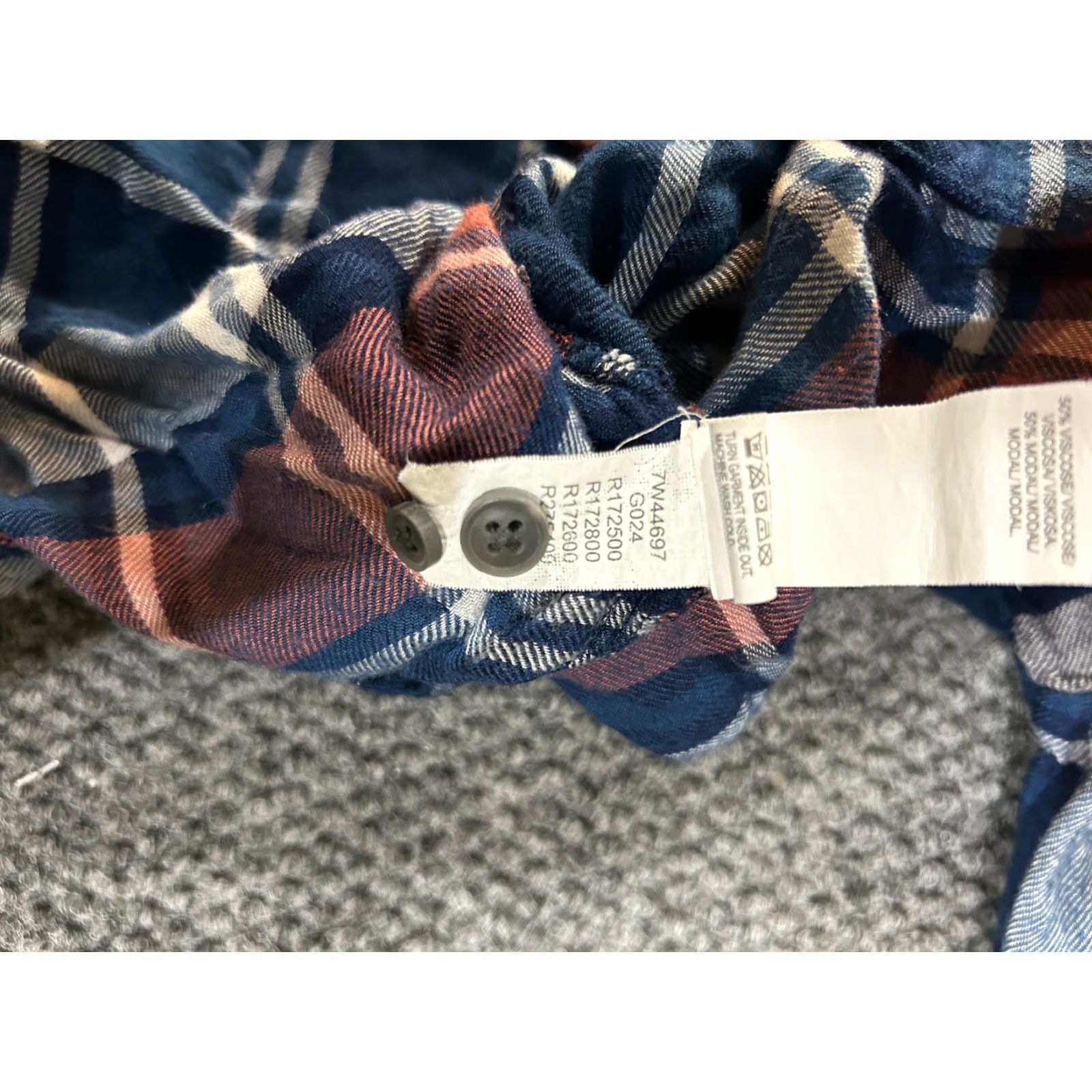 Lucky Brand Lucky Brand Button-Up Shirt Womens Medium Blue Plaid Flannel Long Sleeve Dress Shirt Casual Button Front Womens M Blue Plaid Flannel Shirt Size M / US 6-8 / IT 42-44 - 5 Thumbnail