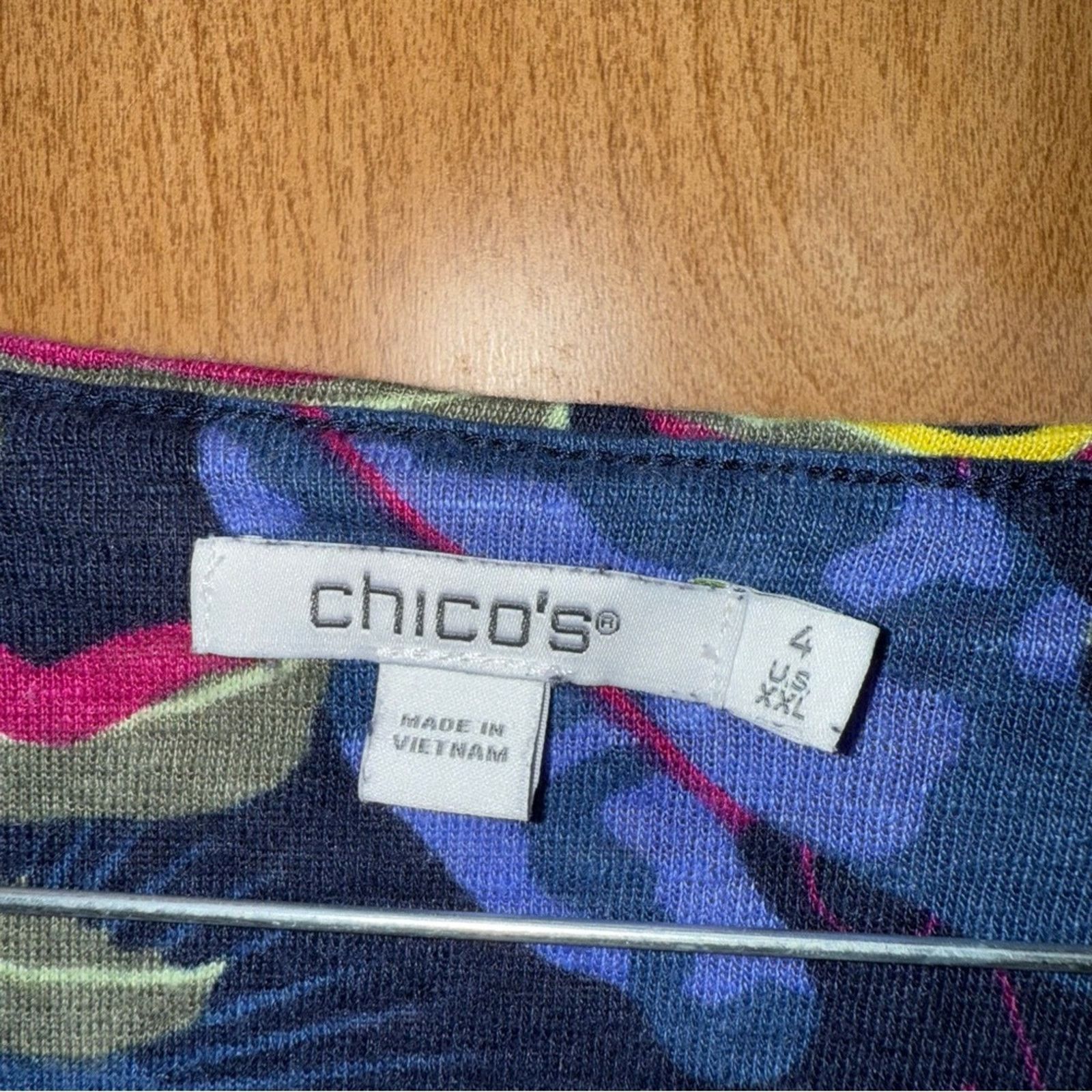 Chicos Chico's Floral Multicolor Women's Top Size XXL / US 16-18 / IT 52-54 - 3 Thumbnail