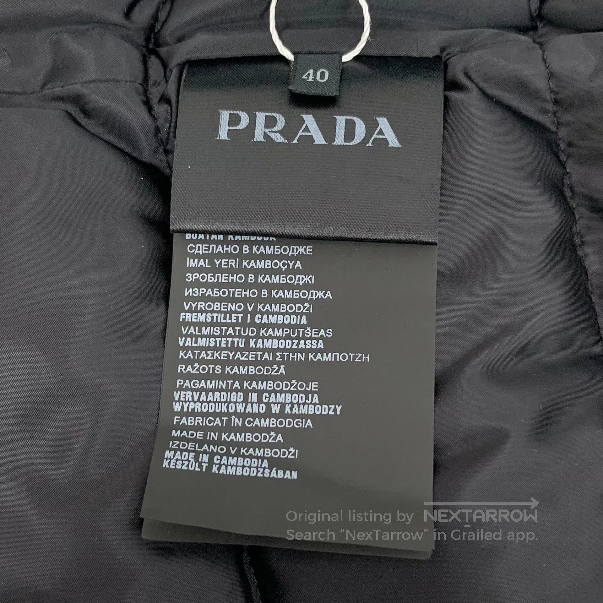 Prada Prada Black Triangular Logo Stand Collar Zip Long Sleeve S Size S / US 4 / IT 40 - 8 Thumbnail