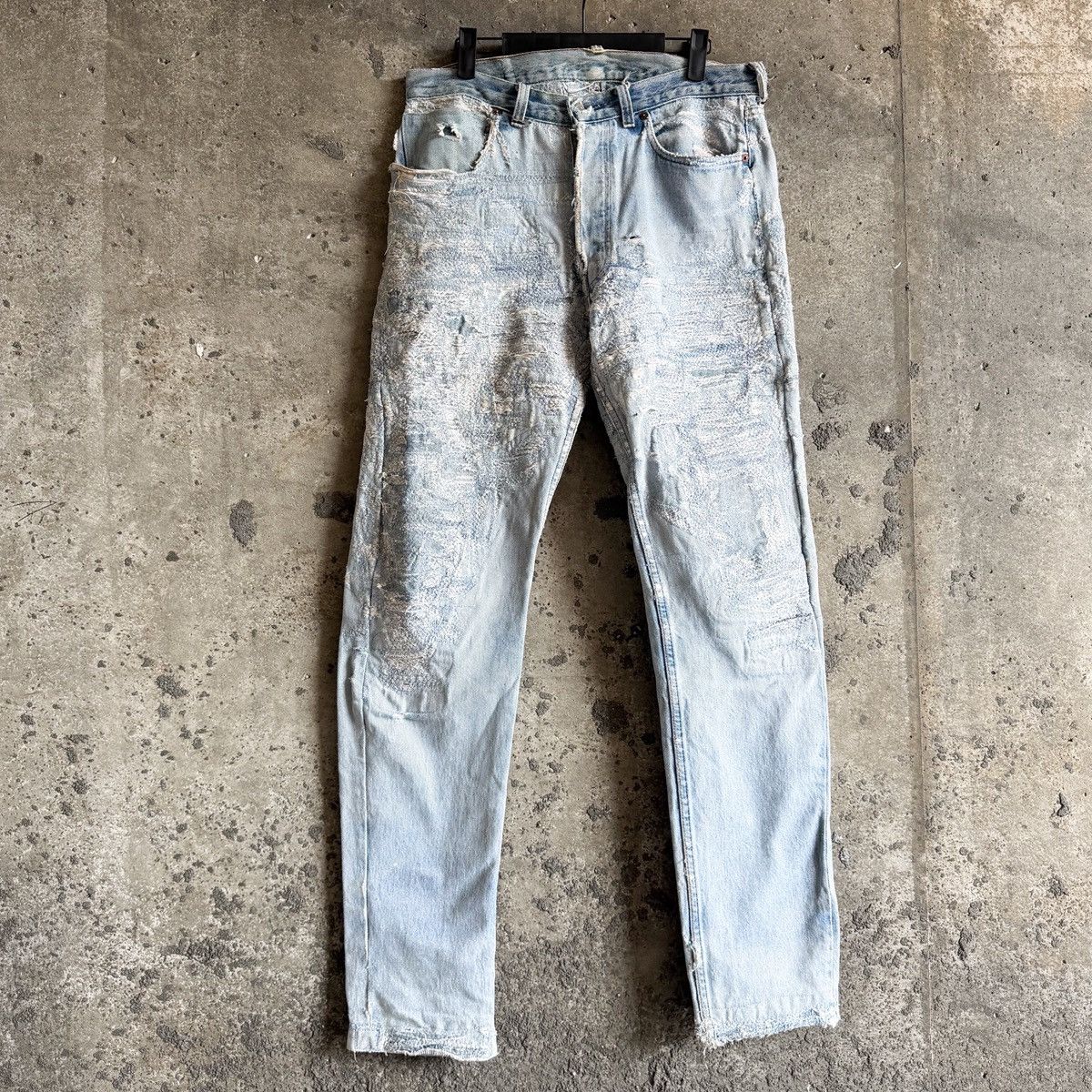 Levi's Vintage Levi's Boro Sashiko DESTROYED Repair Denim Size US 32 / EU 48 - 3 Thumbnail