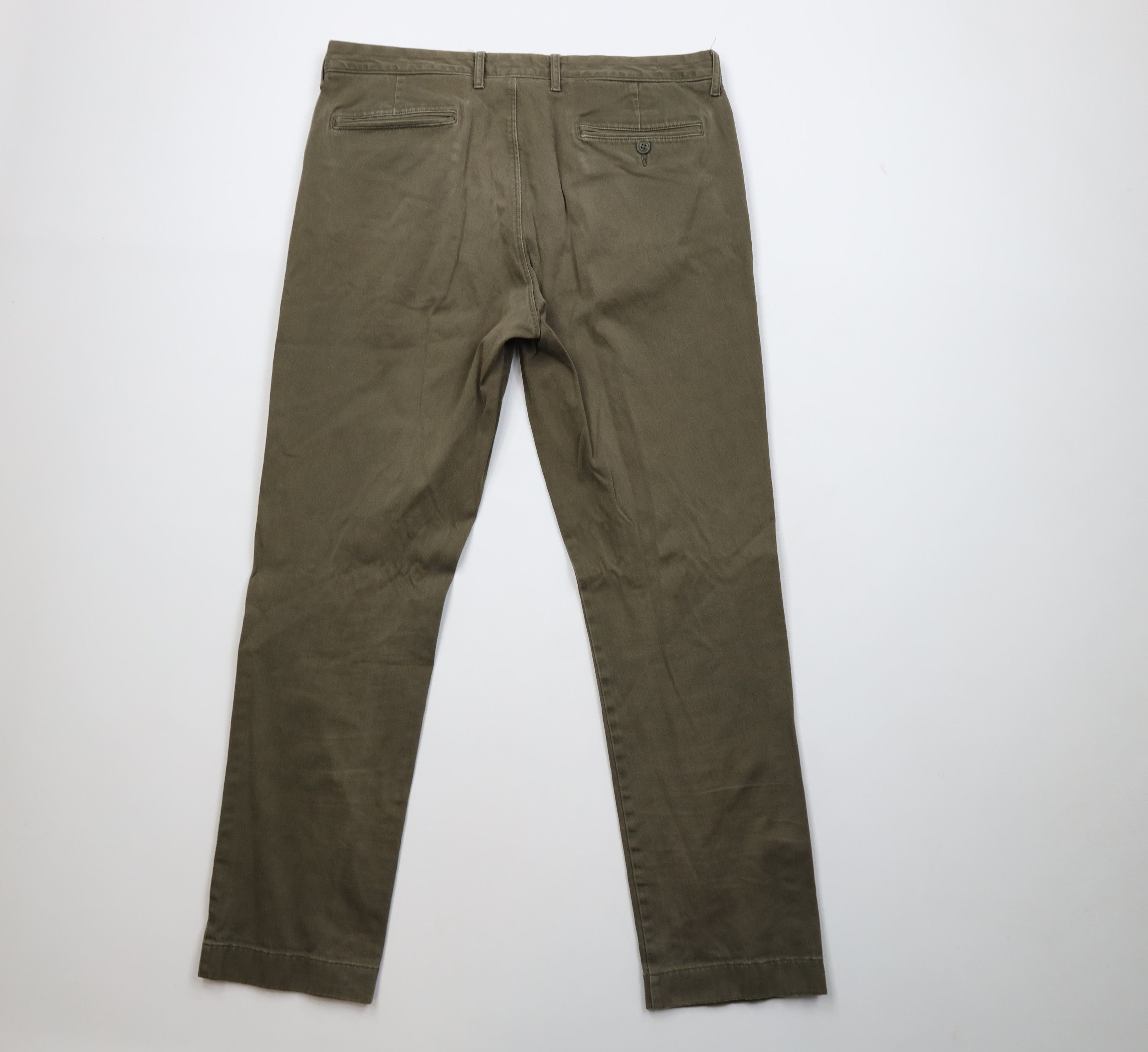 J.Crew J Crew 770 Straight Leg Stretch Chino Pants Olive Green Size US 33 - 11 Thumbnail