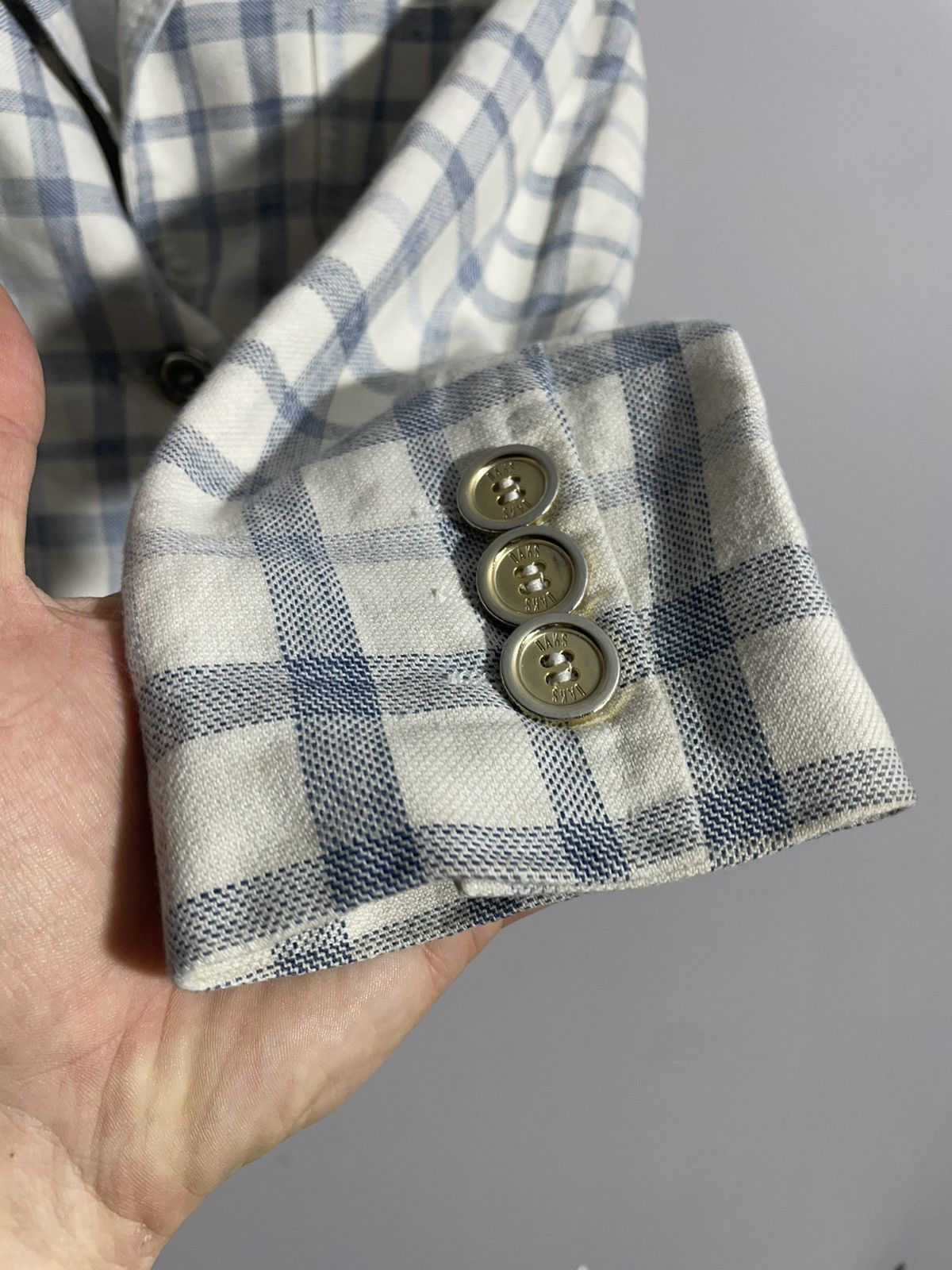 DAKS Daks London Check Pattern Cotton Blazer Size M / US 6-8 / IT 42-44 - 6 Thumbnail