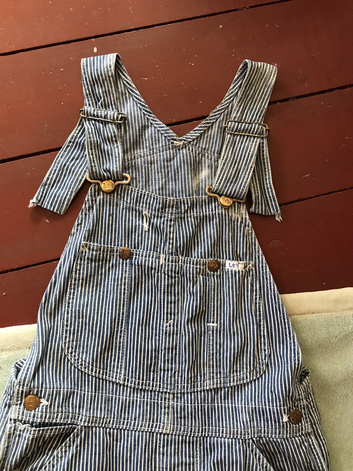 Lee × Vintage Vintage Lee Overall/Jumpsuit Hickory Stripe Size US 32 / EU 48 - 3 Thumbnail