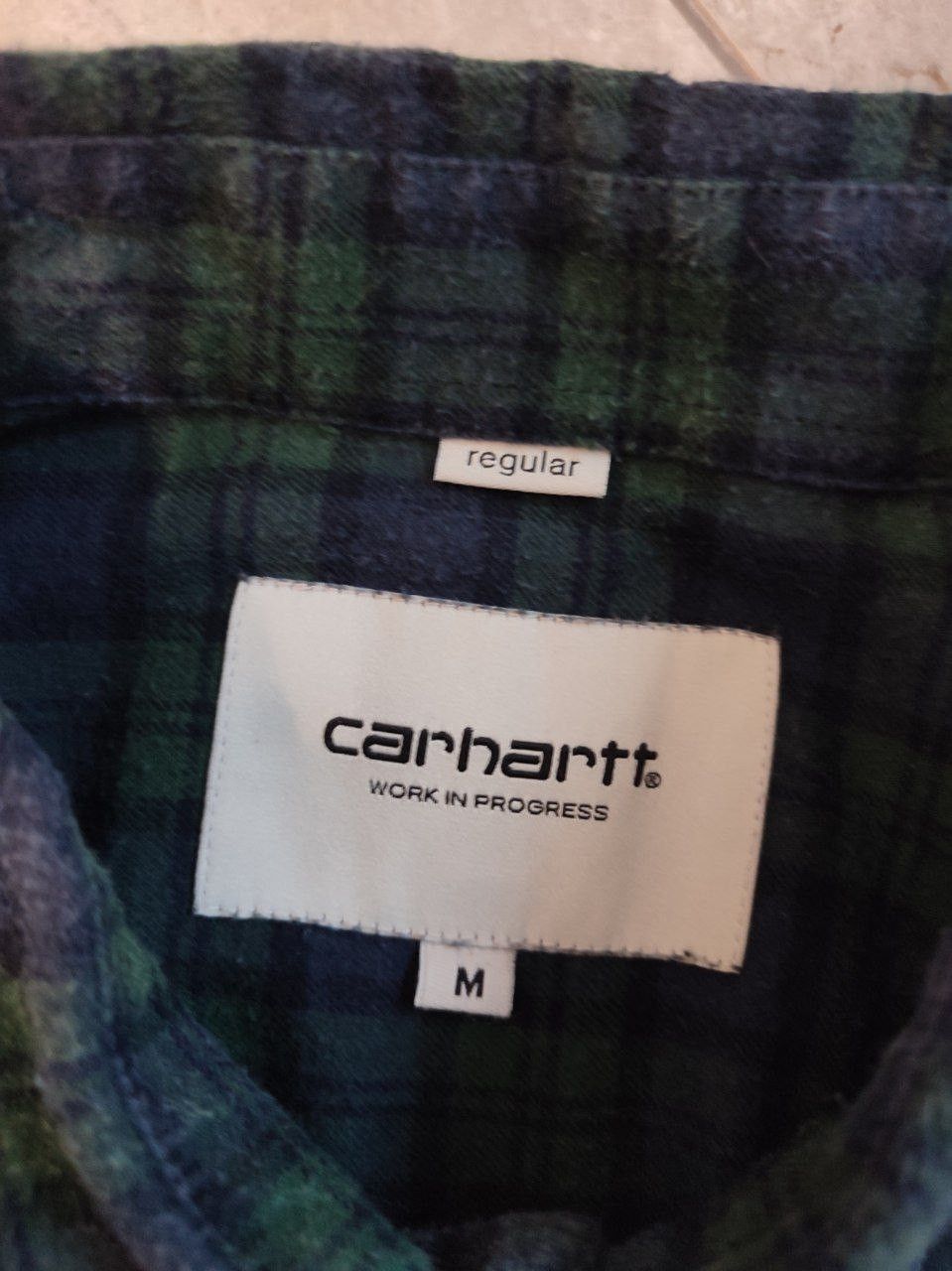 Carhartt Carhartt WIP regular shirt green navy cage print M size Size US M / EU 48-50 / 2 - 6 Thumbnail