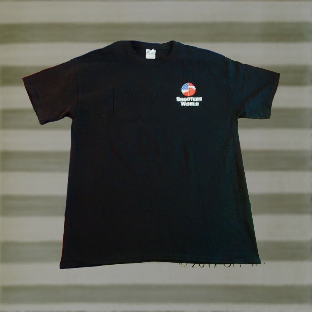 Gildan Gildan SHOOTERS WORLD Guns Range Training logo T Shirt Men's Large Black USA Tampa Florida Shirt Mens Large Black USA reversible? Size US L / EU 52-54 / 3 - 1 Thumbnail