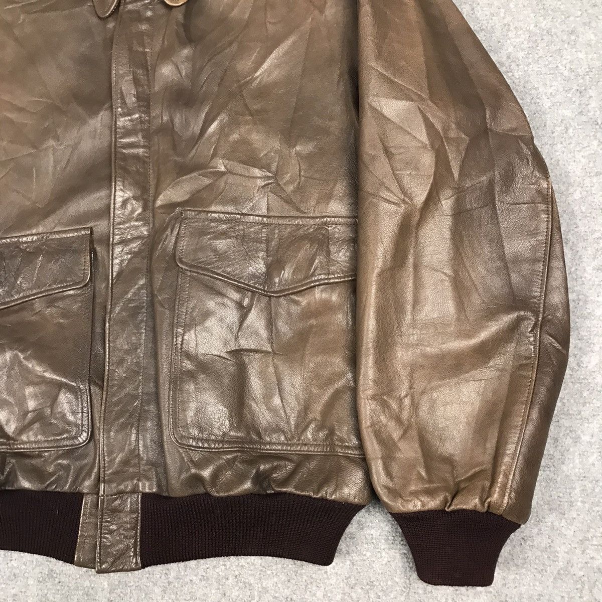 L.L. Bean VINTAGE LL.BEAN BROWN LEATHER BOMBER JACKET Size US S / EU 44-46 / 1 - 4 Thumbnail