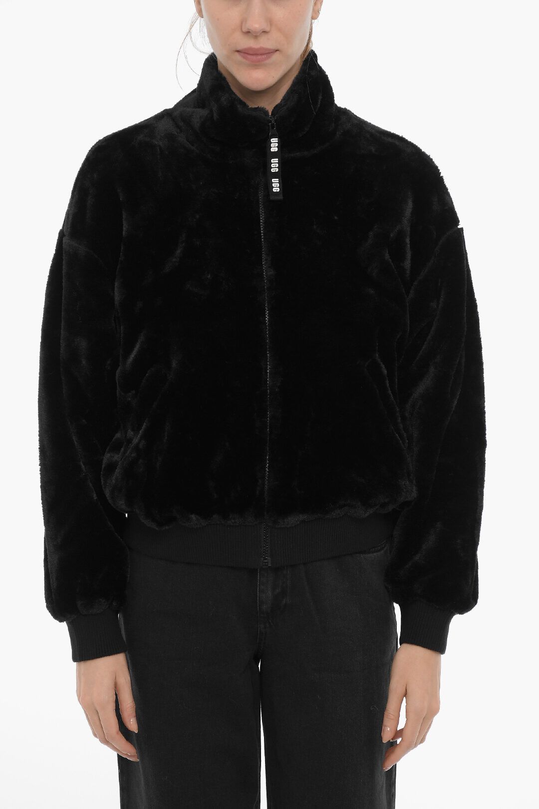 Ugg og1mm0824 Laken Jacket With Zip Closure in Black Size L / US 10 / IT 46 - 1 Thumbnail