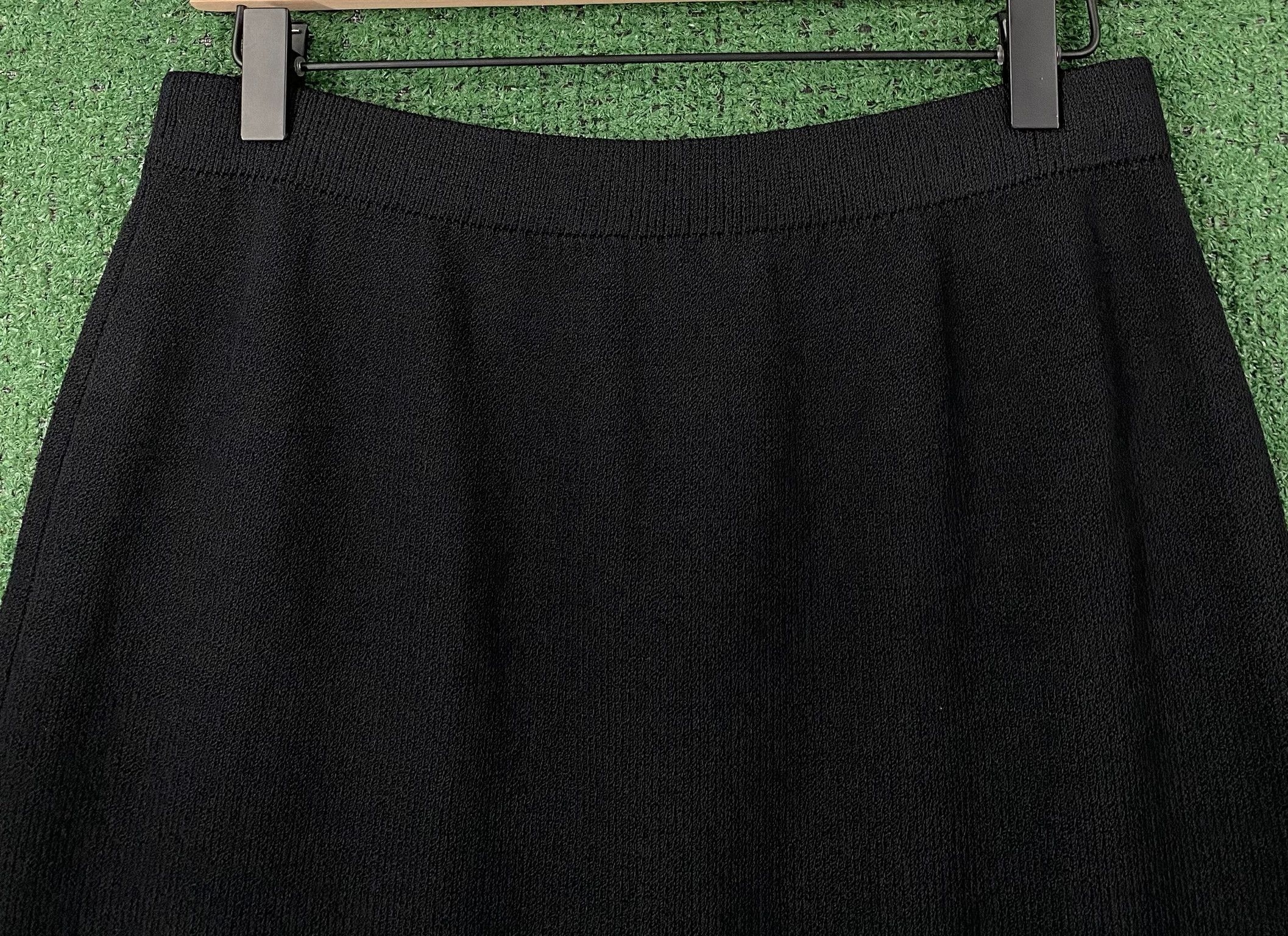 St. John St.John Basics Santana Black Wool Blend Pencil Knit Skirt 10 Size 33" - 6 Thumbnail