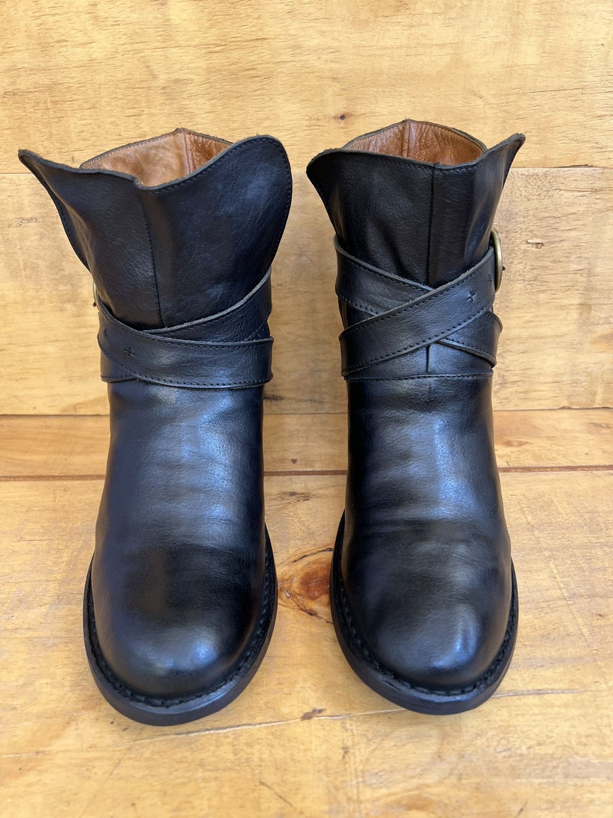 Fiorentini + Baker Fiorentini+Baker leather Buckle Ankle Boots Heel Booties Size US 10 / IT 40 - 2 Thumbnail