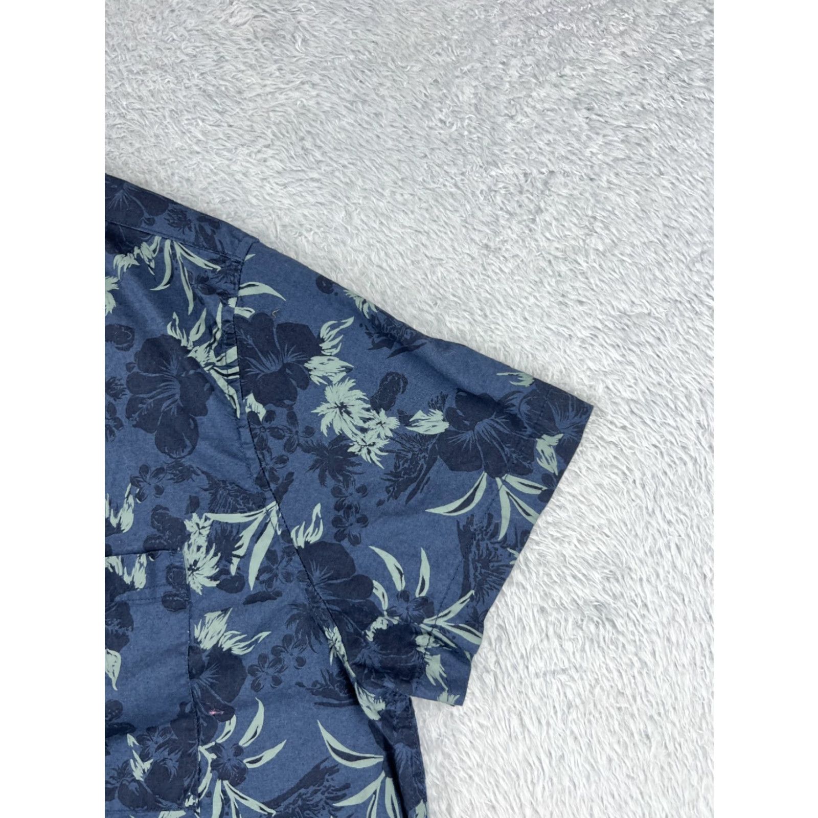Vintage VINTAGE Mutual Weave Shirt Mens 2XL Blue Floral Button-Up Cotton Blend Pocket Beach Size US XXL / EU 58 / 5 - 2 Thumbnail