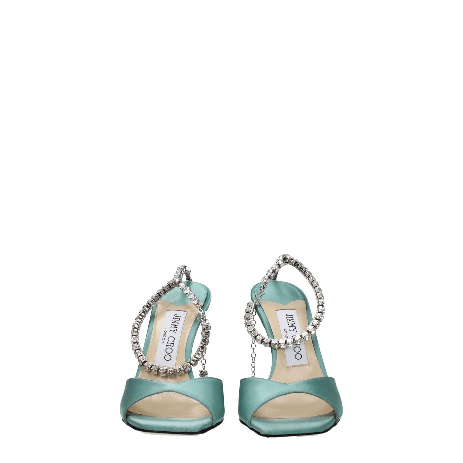 Jimmy Choo ob1o1e1124 Satin Sandals in Green Size US 7 / IT 37 - 3 Thumbnail