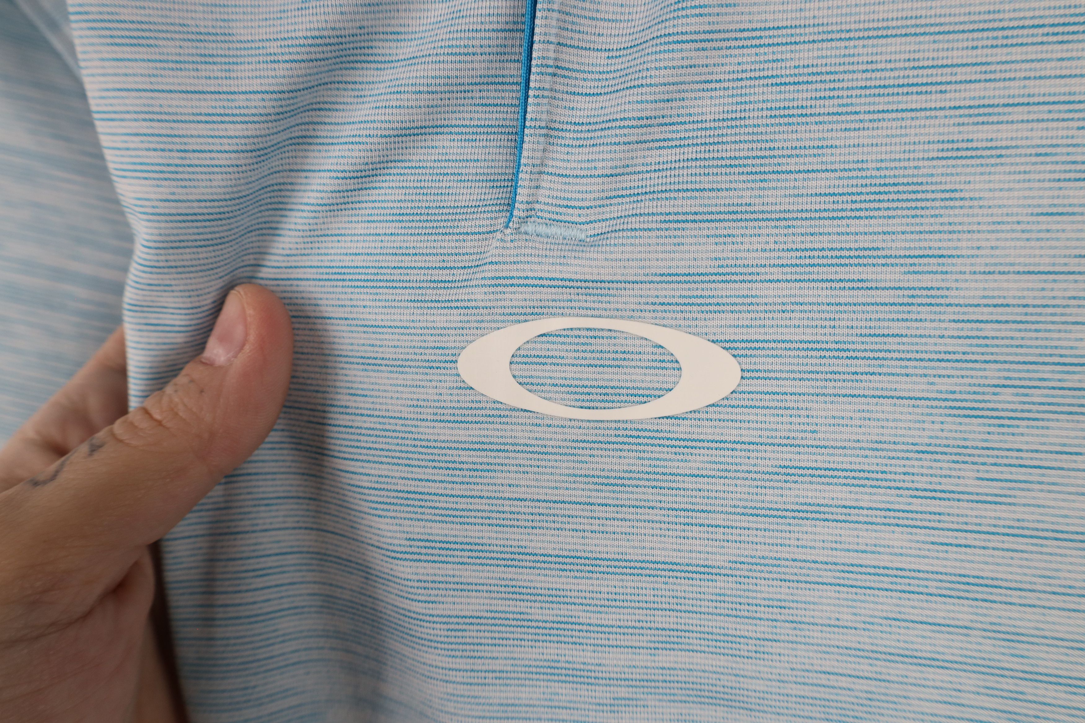 Oakley × Vintage Vintage Y2K Oakley O Logo Golf Polo Shirt Blue Striped Size US XL / EU 56 / 4 - 6 Thumbnail