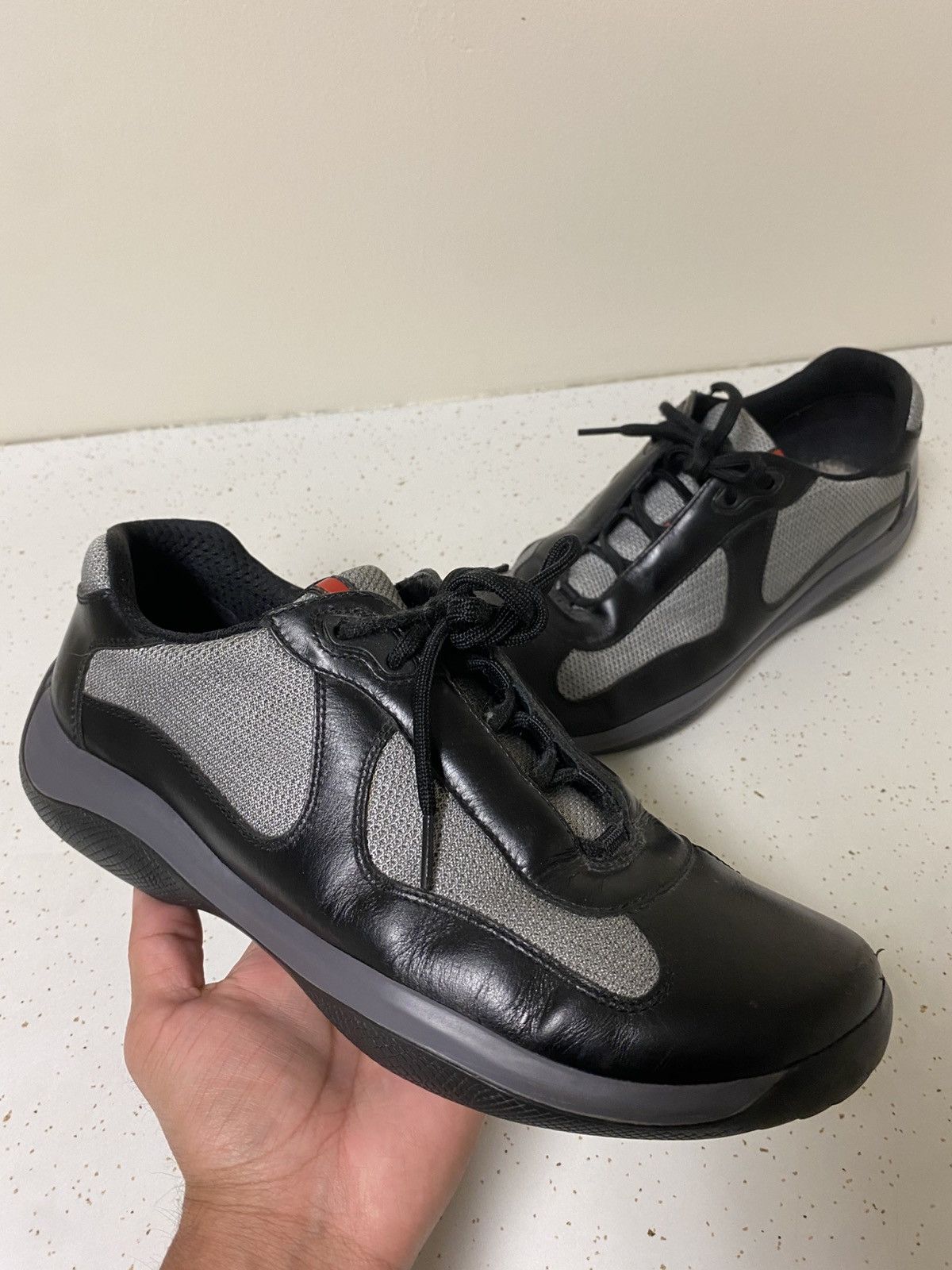 Prada Prada Americas Cup Sneakers Shoes Black Grey Size US 10 / EU 43 - 1 Thumbnail