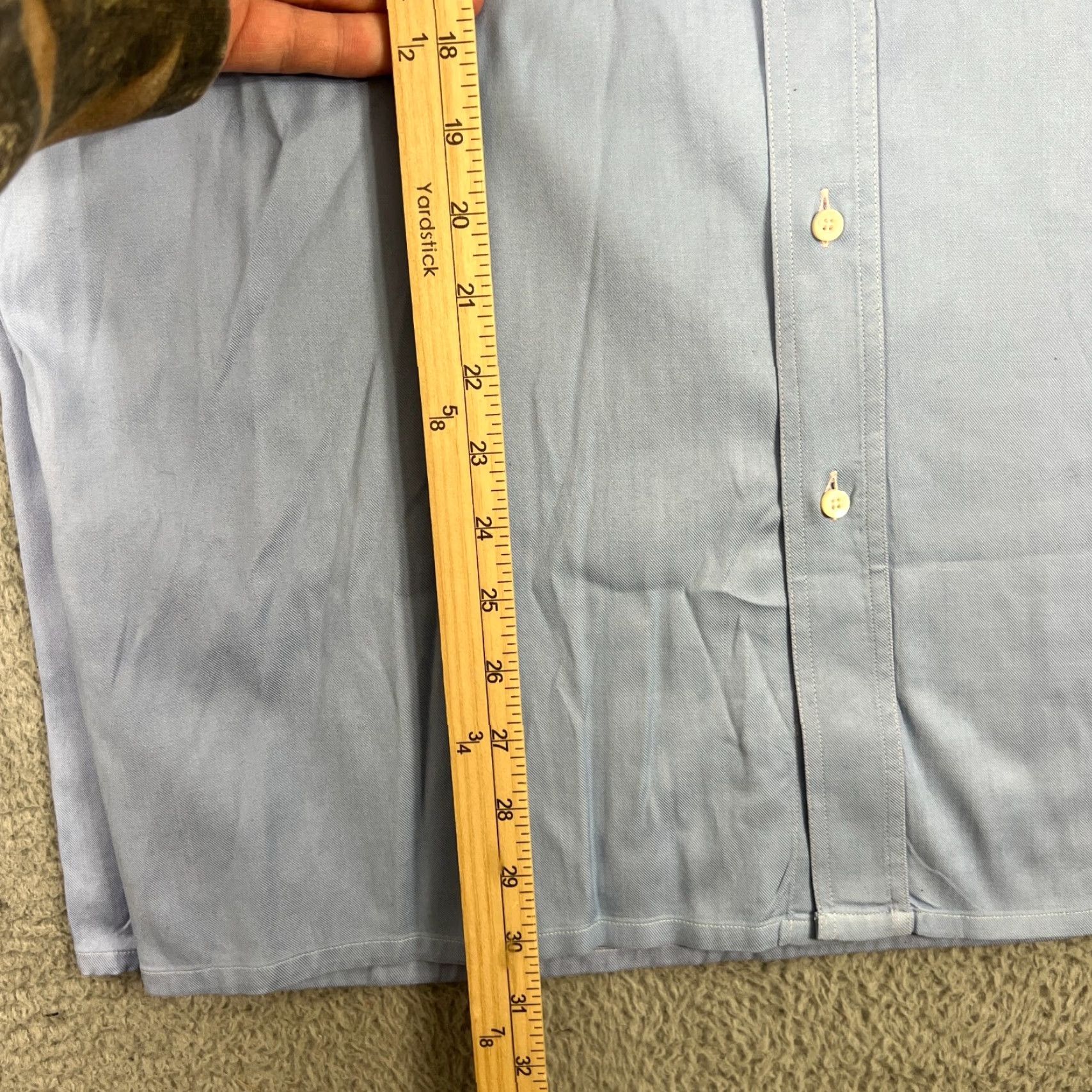 Vintage Zilli Button Down Shirt Mens Long Sleeve Cotton 16 Blue Italian Designer Size US L / EU 52-54 / 3 - 2 Thumbnail