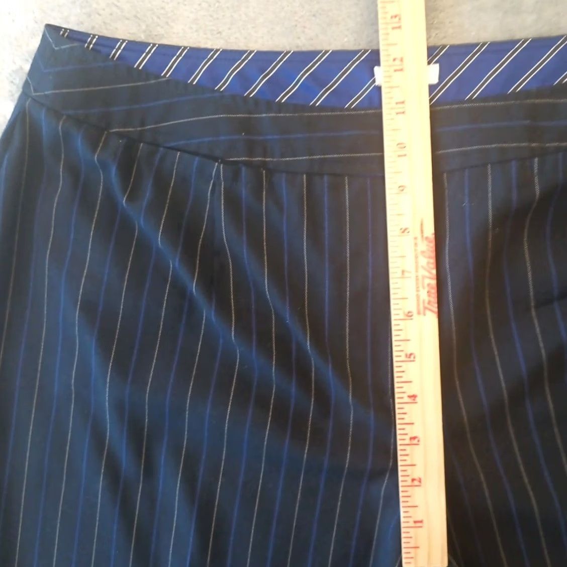 Liz Claiborne Liz Claiborne Audra Striped Pants Womens Size 16P Blue Size 38" / US 16 / IT 52 - 4 Thumbnail