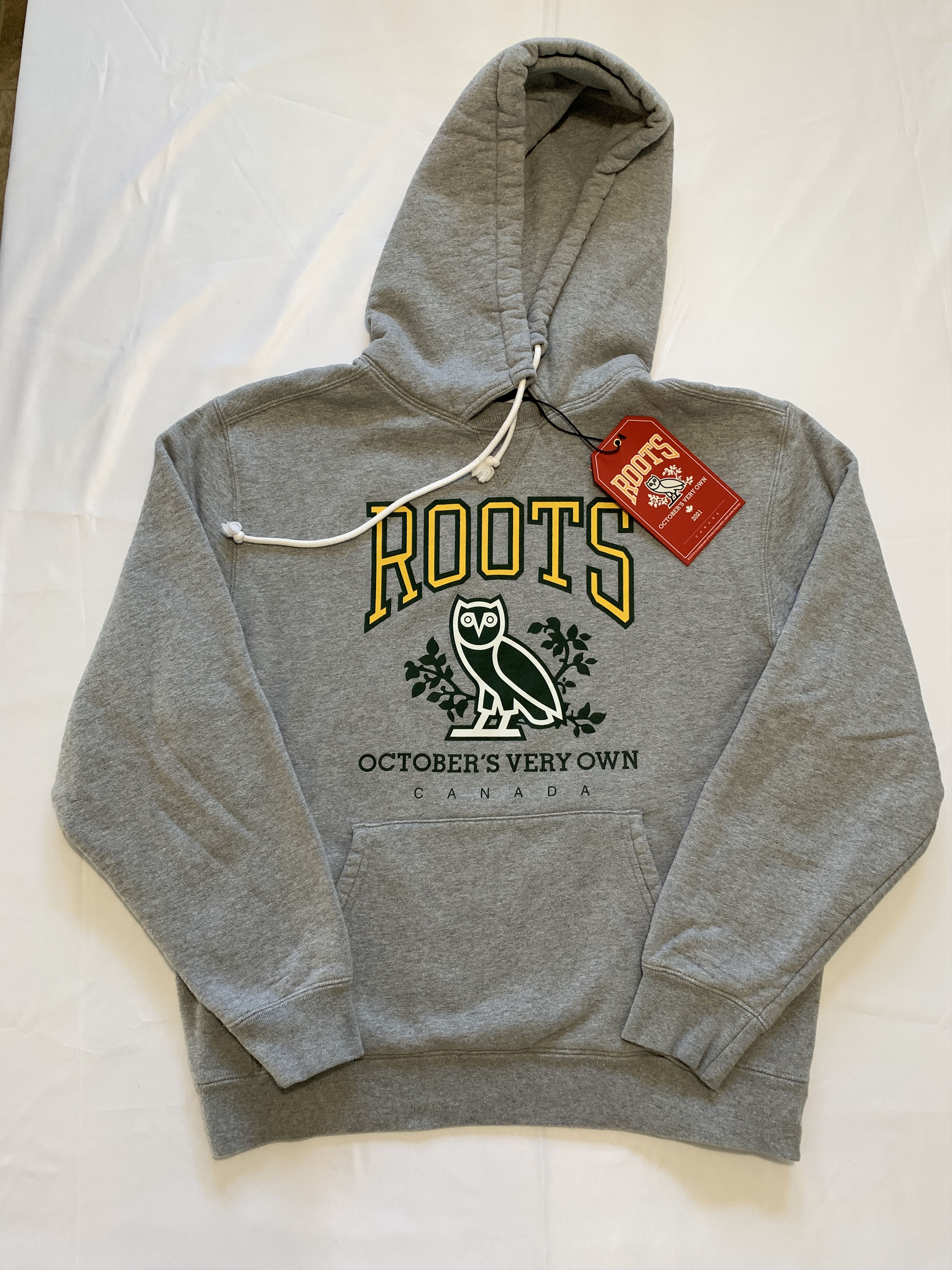 Roots Canada Roots Grey Hoodie Original Kanga Hoodie Roots Hoodies