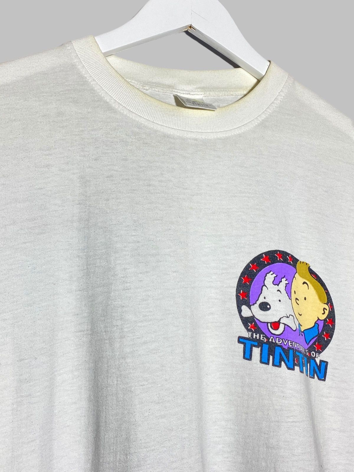 Cartoon Network 🔥 90s TINTIN CALCULUS AFFAIR TEE AIRLIFT ACTION RETRO COMIC Size US L / EU 52-54 / 3 - 6 Thumbnail