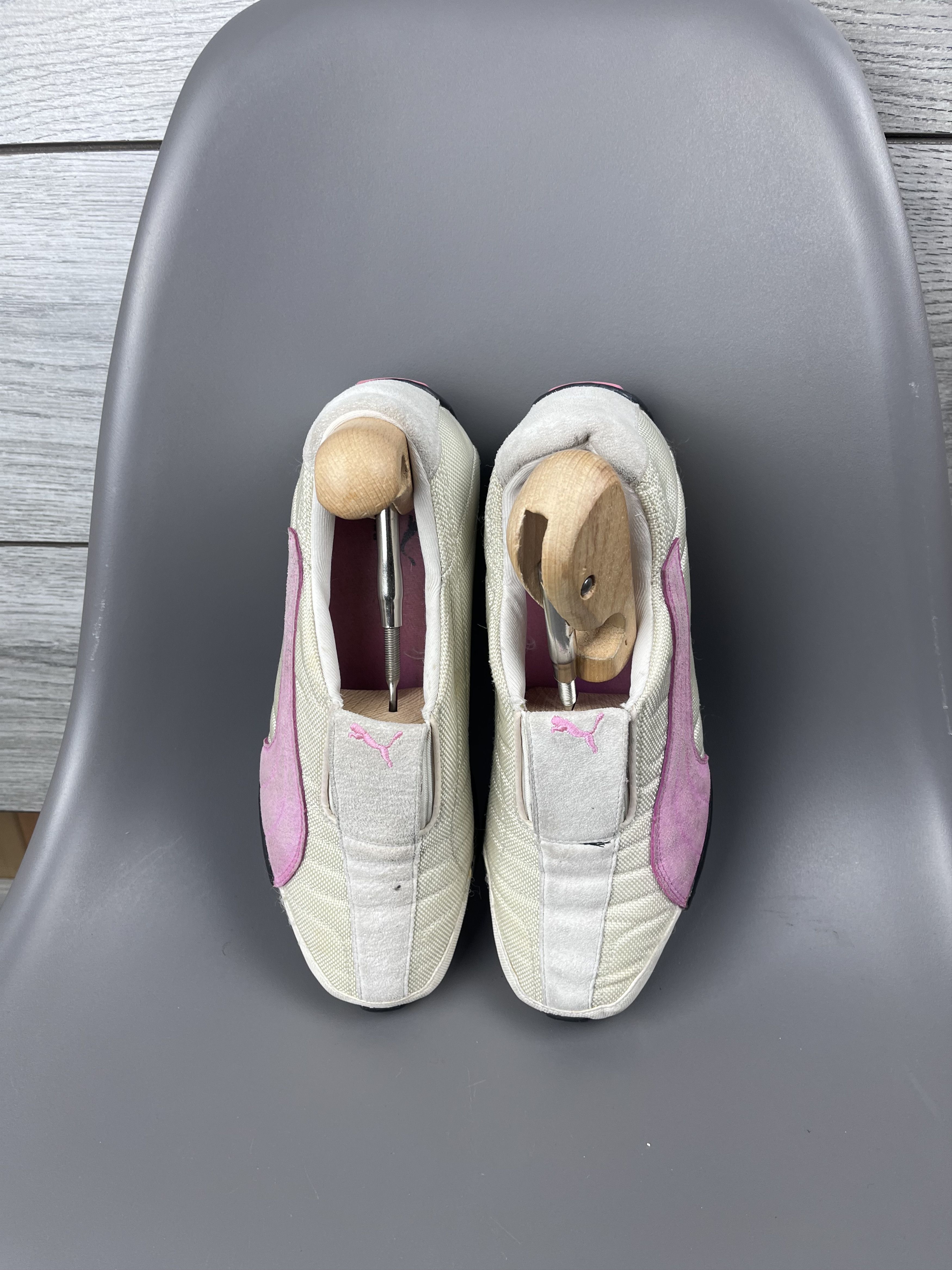 Puma Puma Slip-On Racing Shoes White Pink Low Profile Rare 40 siz Size US 7 / EU 40 - 14 Thumbnail