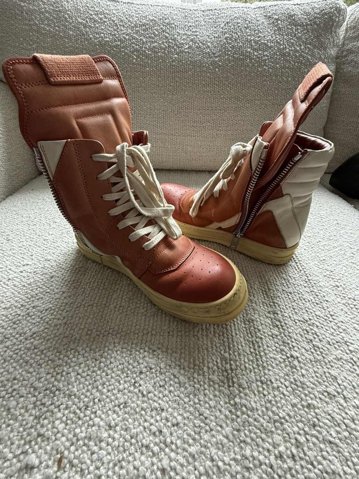 Rick Owens Rick owens geobasket orange/milk Size US 6.5 / IT 36.5 - 1 Thumbnail