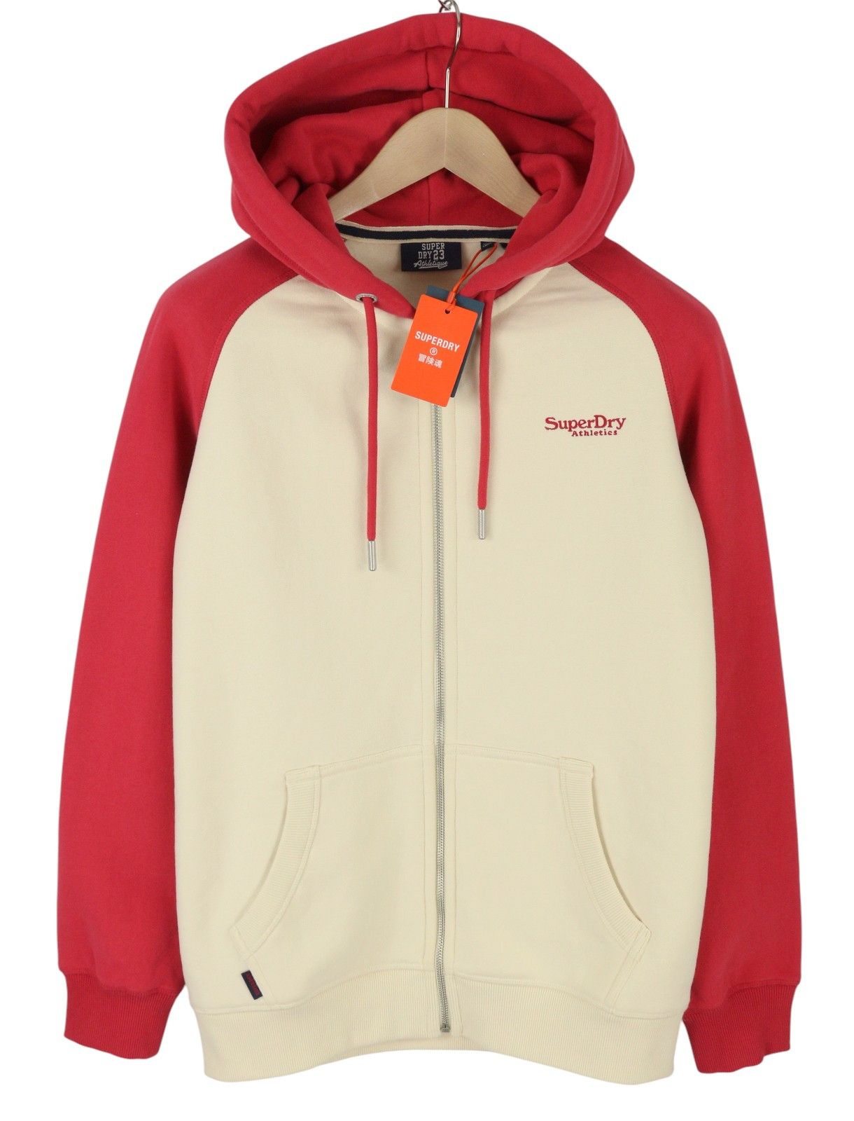 Superdry ESSENTIAL BASEBALL M Red Full Zip Hoodie 87133 Size US M / EU 48-50 / 2 - 2 Thumbnail