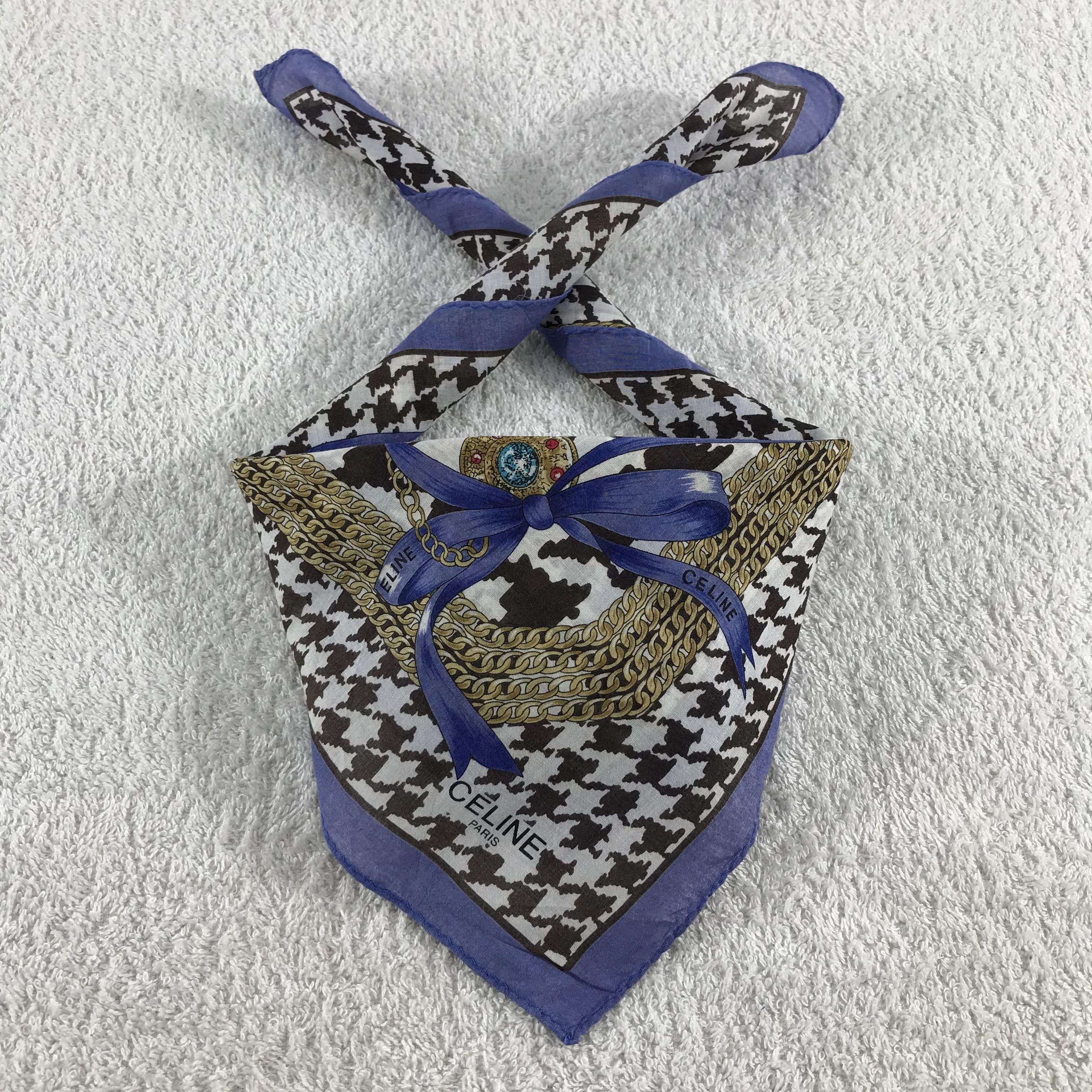 Celine × Vintage Celine Bandana / Handkerchief / Neckerchief - S101 Size ONE SIZE - 3 Thumbnail