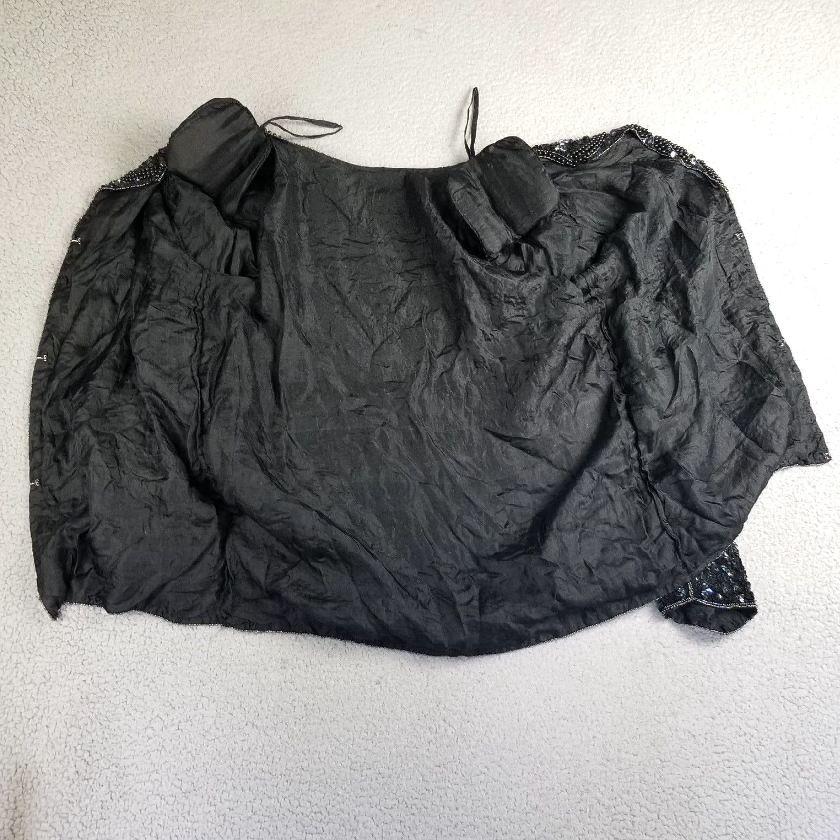 Vintage VINTAGE Boho Sequin Kimono Jacket Women Large Black All Seasons Geometric 20X29 Size 36" / US 14 / IT 50 - 3 Thumbnail