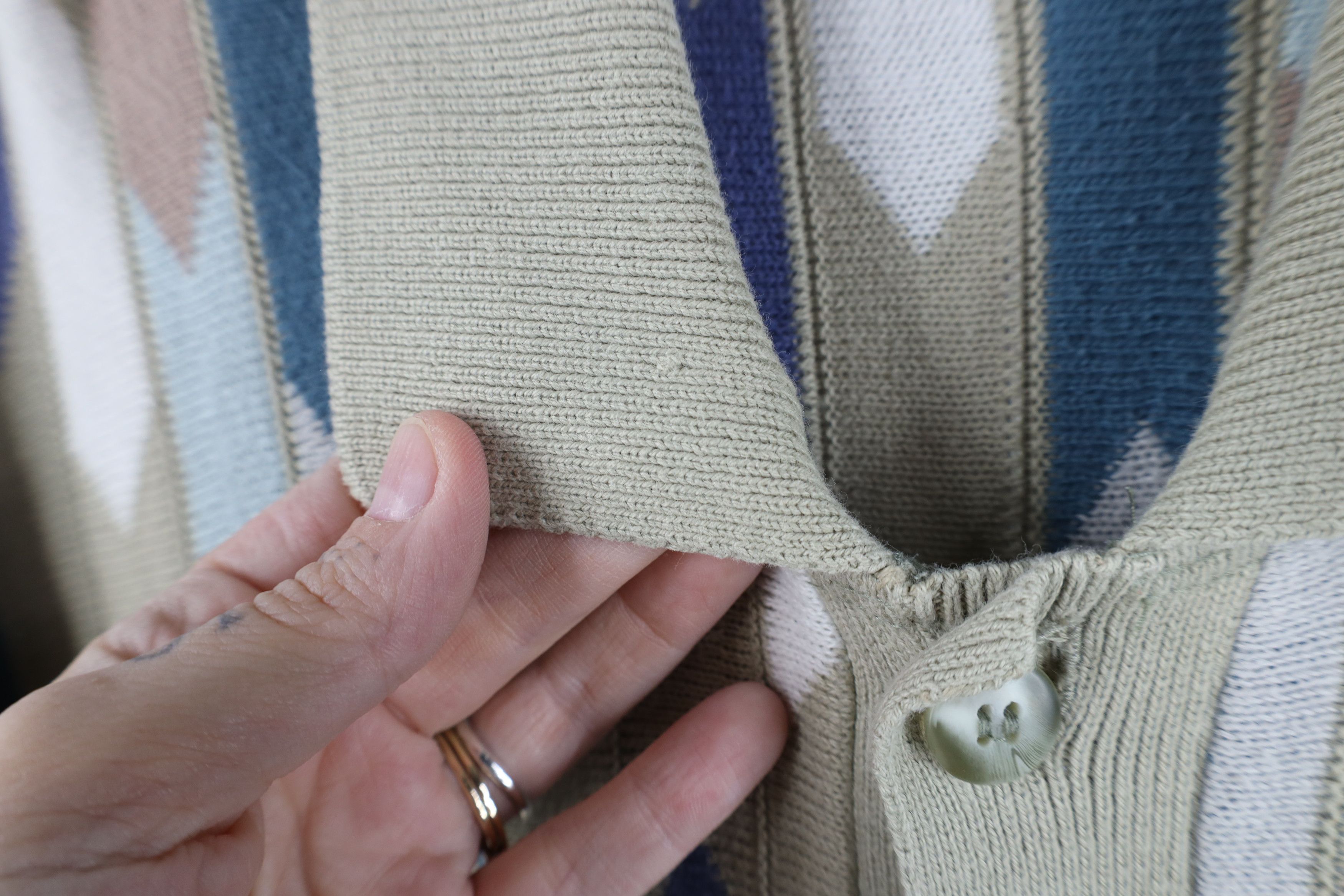 Vintage Vintage 90s Coogi Style Rainbow Striped Collared Sweater Size US M / EU 48-50 / 2 - 5 Thumbnail