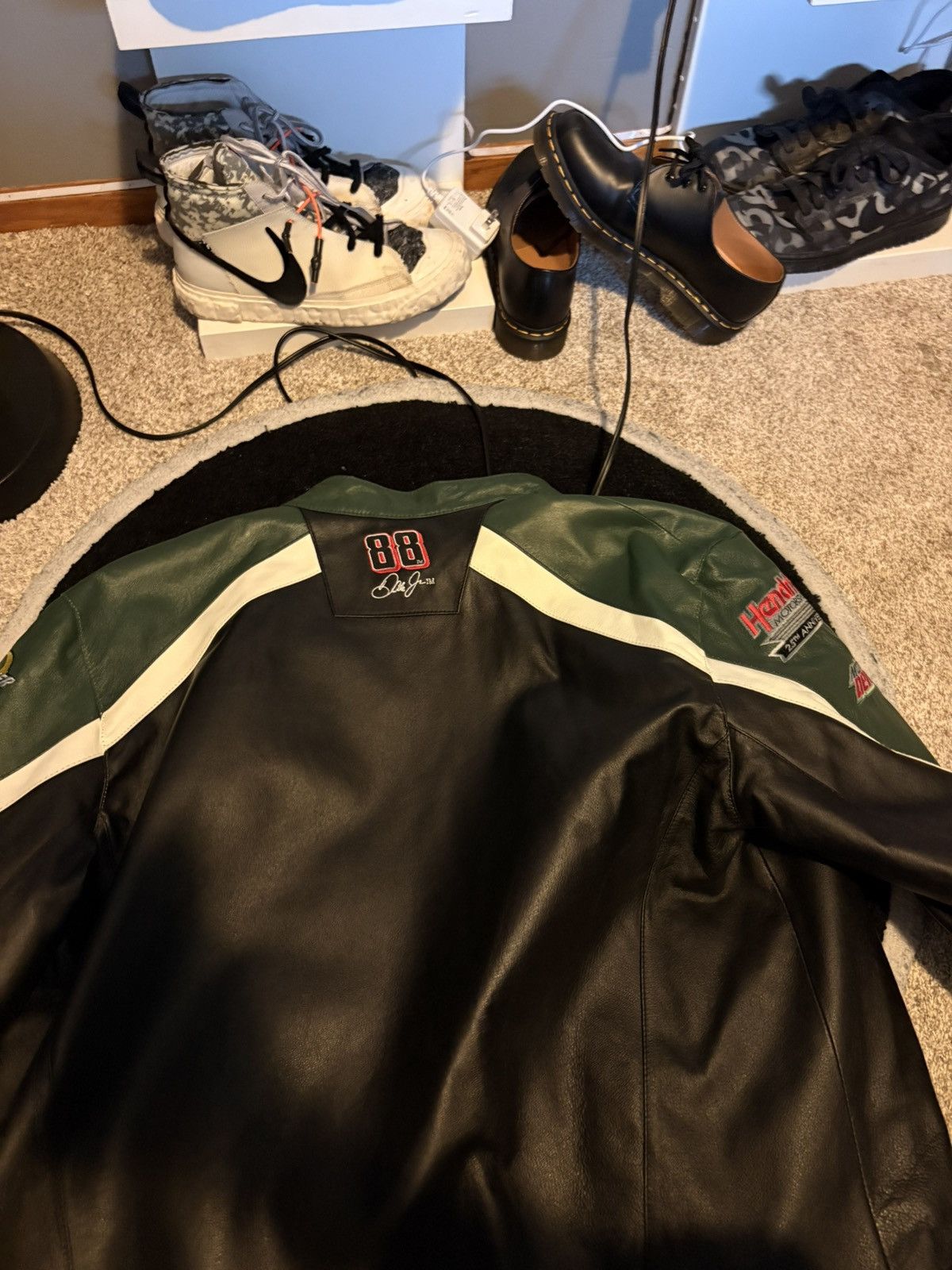 NASCAR Vintage Nascar Leather Jacket Size US XL / EU 56 / 4 - 5 Thumbnail