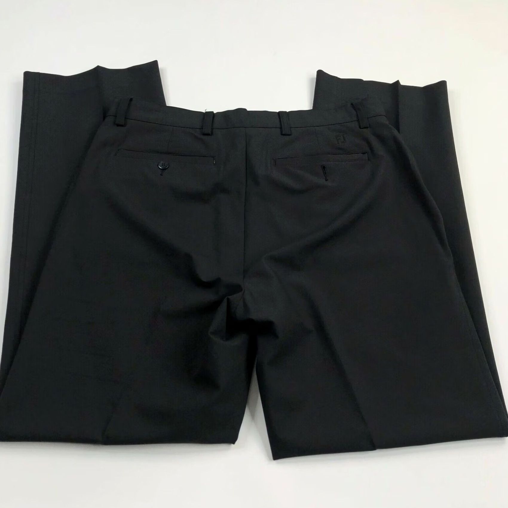 Footjoy FJ FootJoy Black Mens Athletic Active Golf Pants 34 Waist 34 Inseam 30 Tapered Solid Polyester Spandex Sportswear Pants Size US 34 / EU 50 - 2 Thumbnail