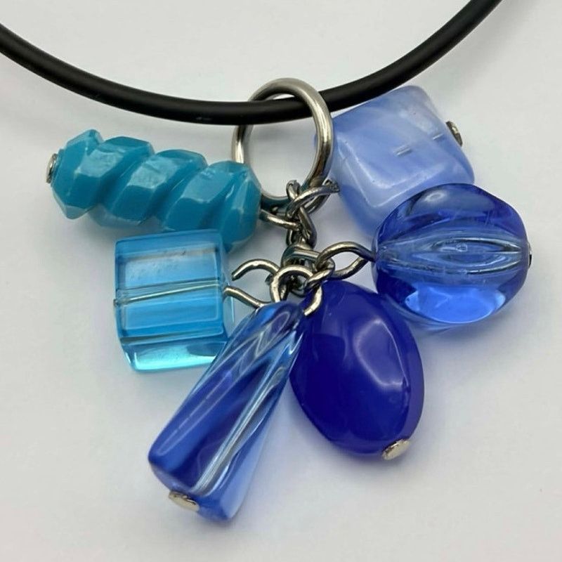 Other Blue & Black Crystal Necklace Size ONE SIZE - 2 Thumbnail