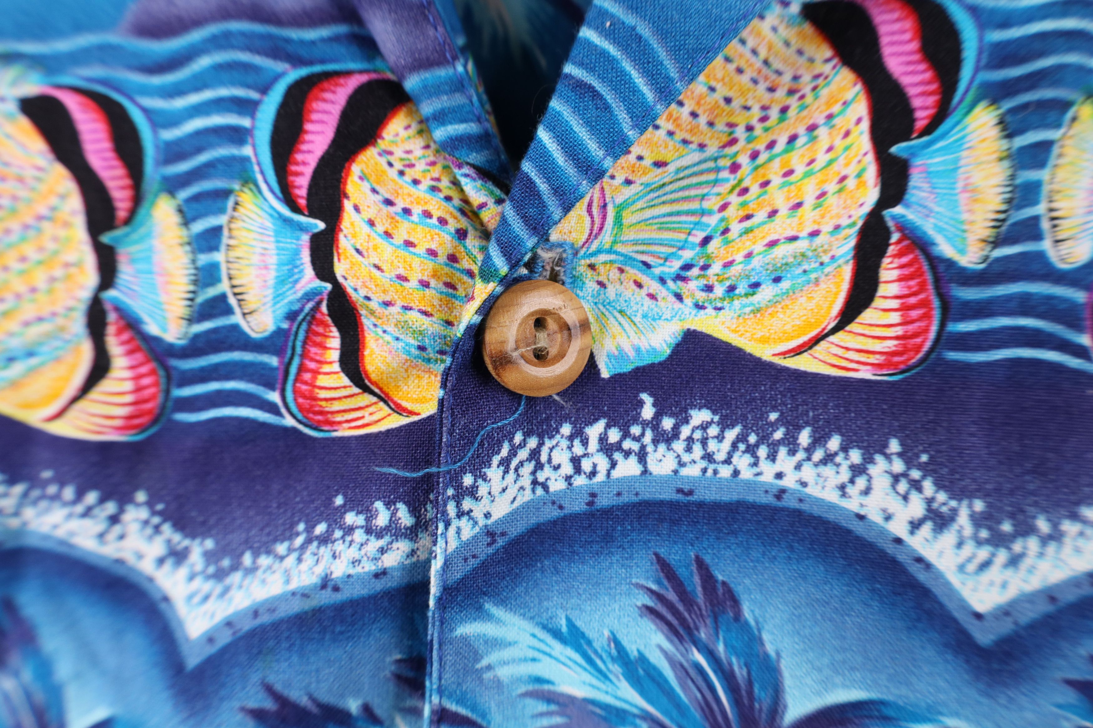Vintage Vintage 90s Streetwear Fish All Over Print Button Shirt USA Size US XXL / EU 58 / 5 - 8 Thumbnail