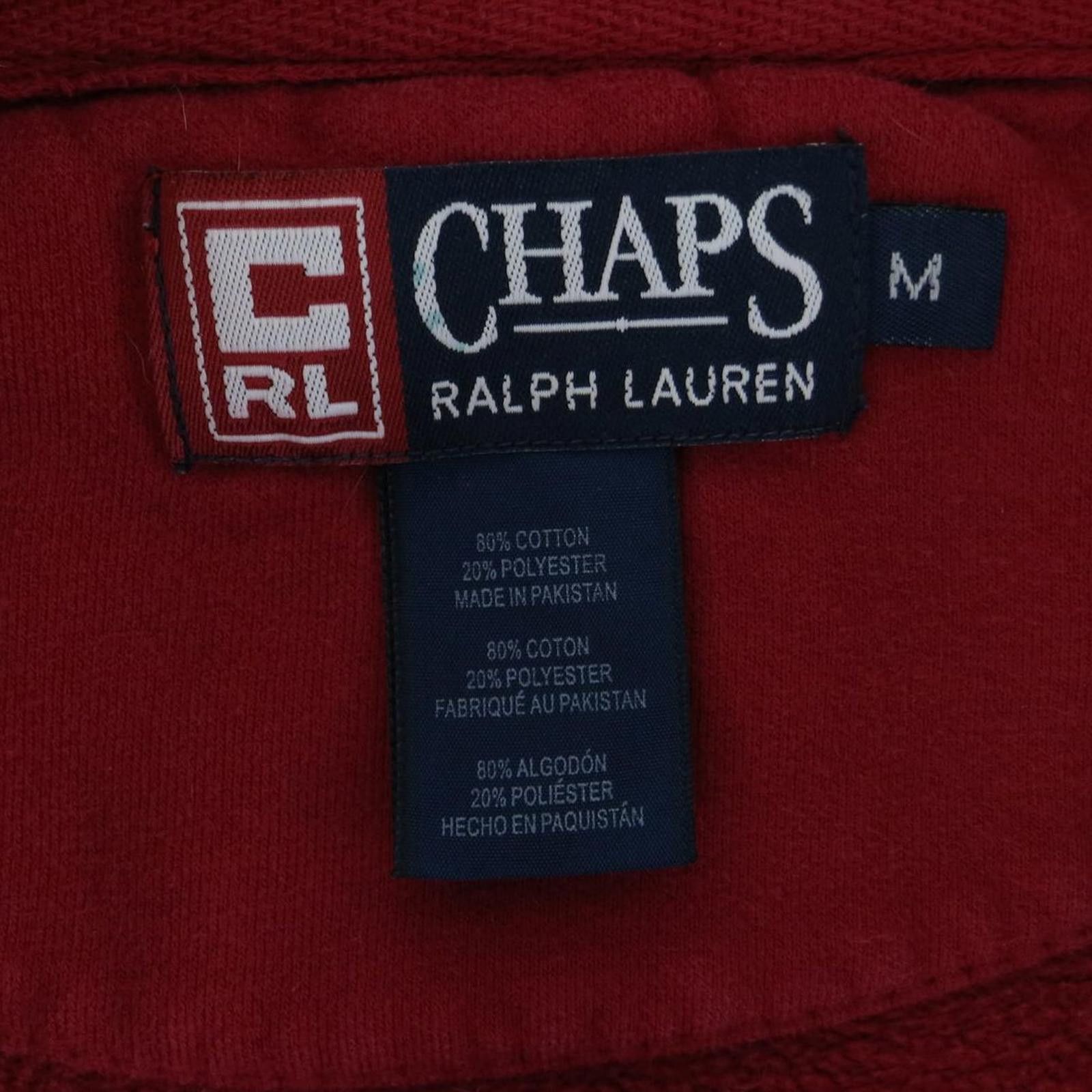 Chaps Ralph Lauren Chaps Ralph Lauren Red Full-Zip Hoodie Sweatshirt Medium Size US M / EU 48-50 / 2 - 3 Thumbnail
