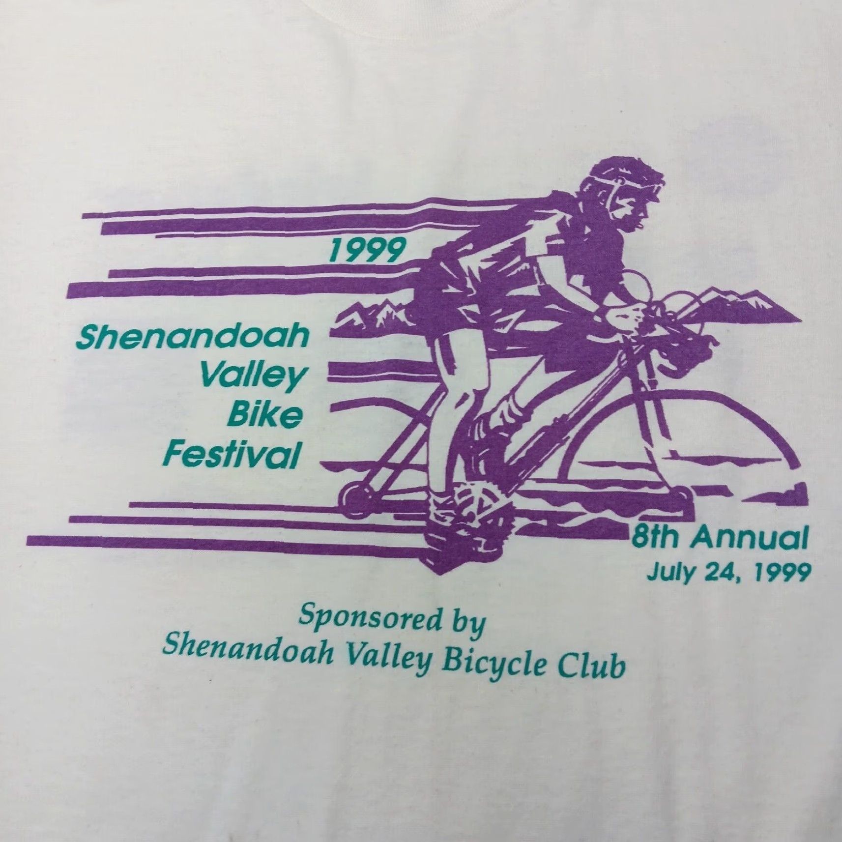 Hanes VINTAGE Hanes Heavyweight T-Shirt Road Cycling Shenandoah Valley Bike Festival 1999 White XL Men Graphic Print Shirt Mens Size US XL / EU 56 / 4 - 2 Thumbnail