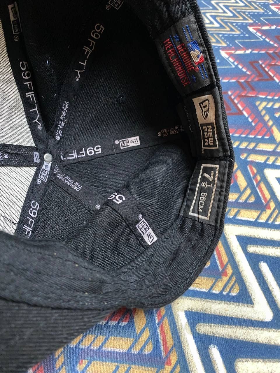 New Era Hats black Vintage New Era Cap big logo Y2K streetwear Size ONE SIZE - 2 Thumbnail