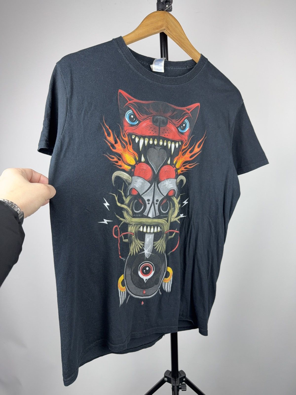 Band Tees 00s Download Festival Dog Skull Lineup Graphic T-Shirt Size US M / EU 48-50 / 2 - 2 Thumbnail