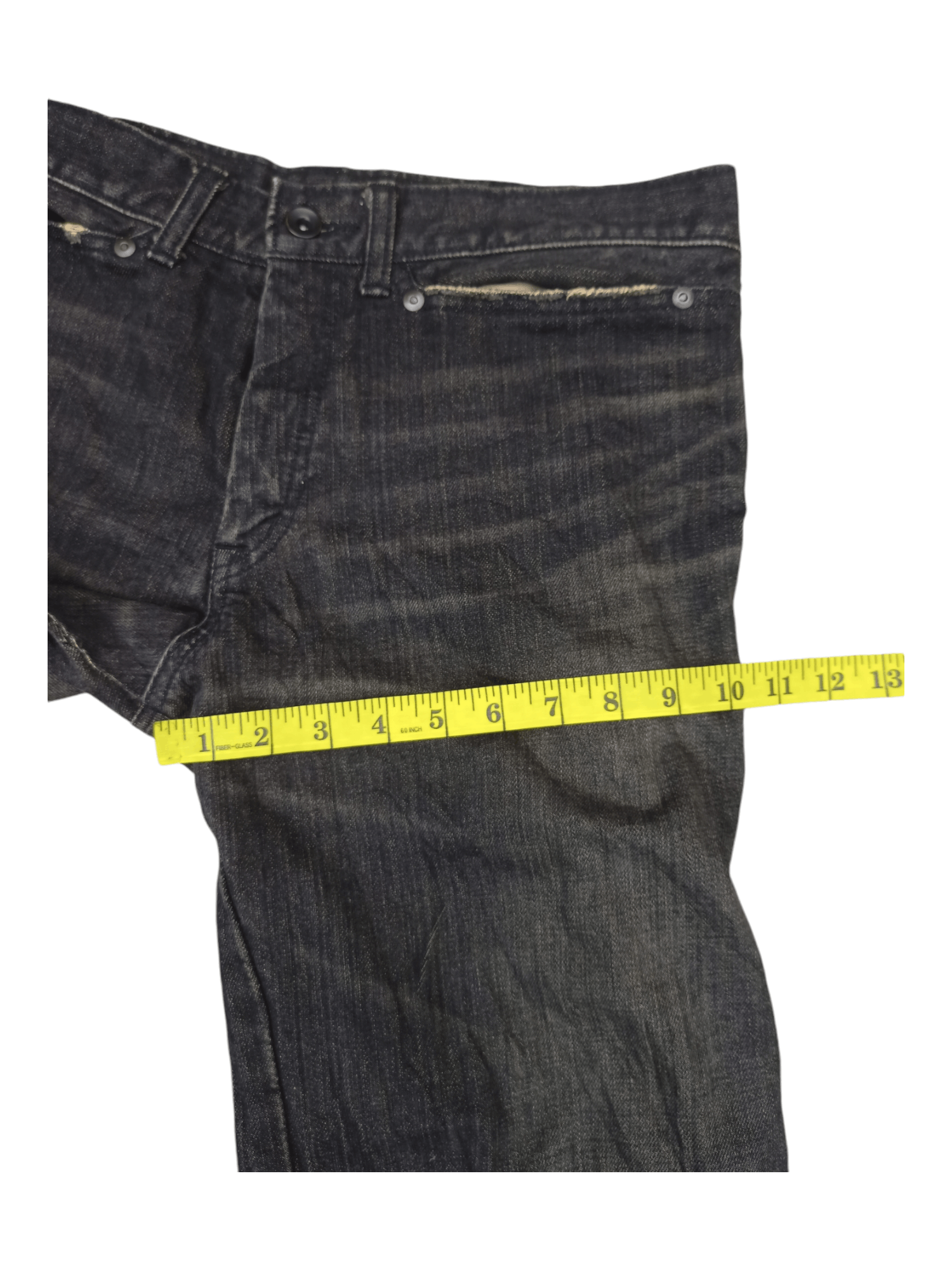 Japanese Brand Japanese Black Denim Lace Up Zipper Flared Jeans Size US 31 - 21 Thumbnail